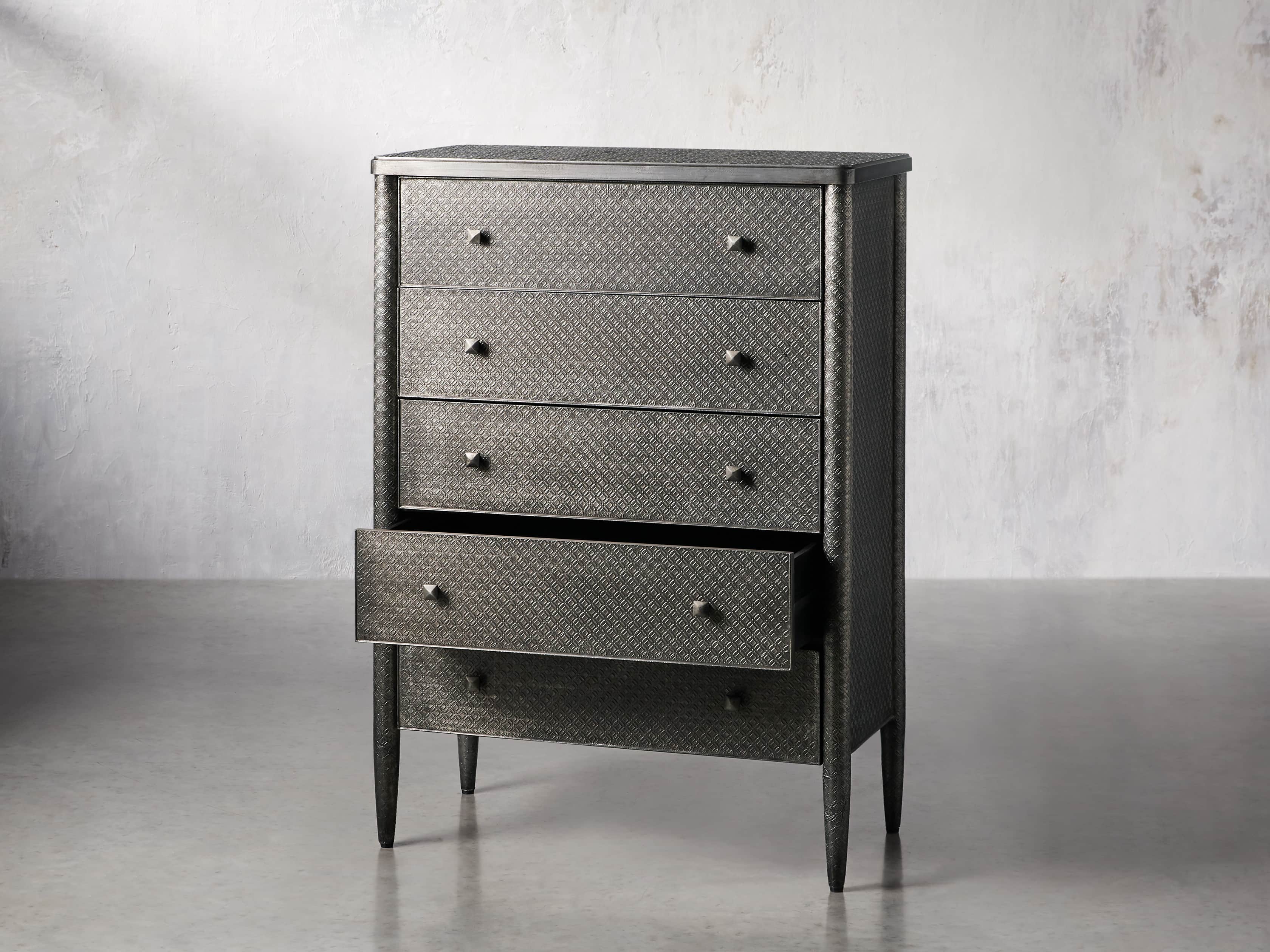 Percy Tall Dresser in Antique Nickel