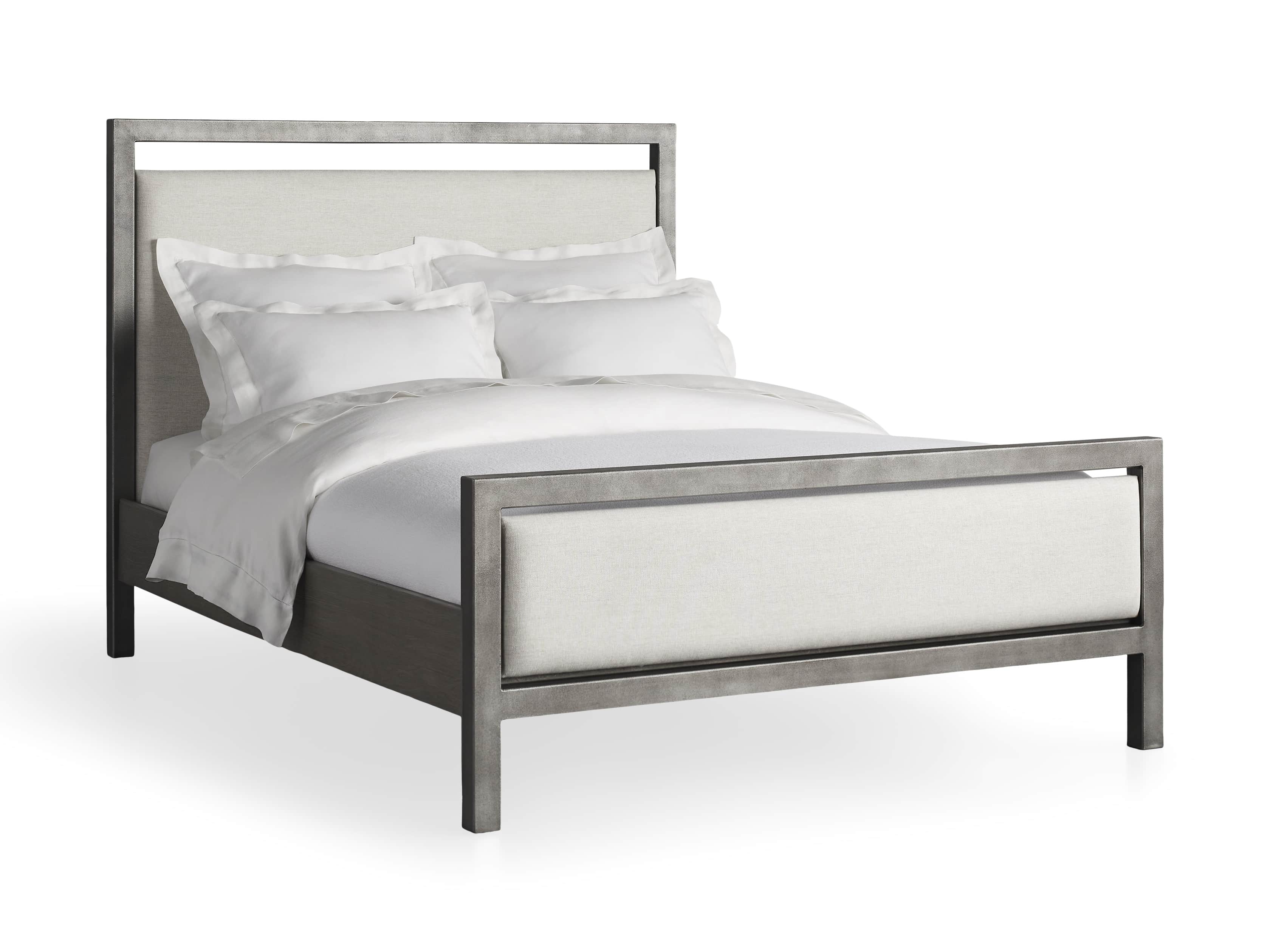 Palmer Queen Upholstered Bed in Tolliver Cream and Pewter, slide 6 of 7