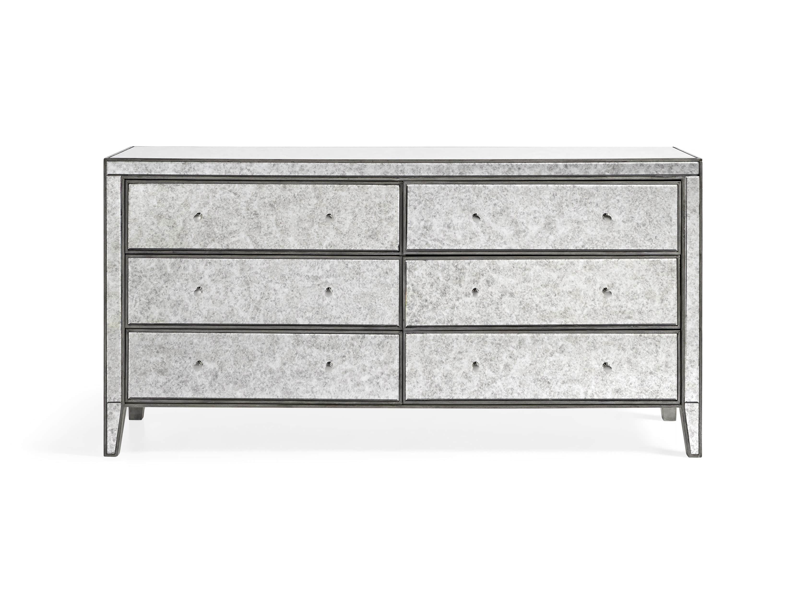Reese 72" Wide Dresser in Antique Mirror