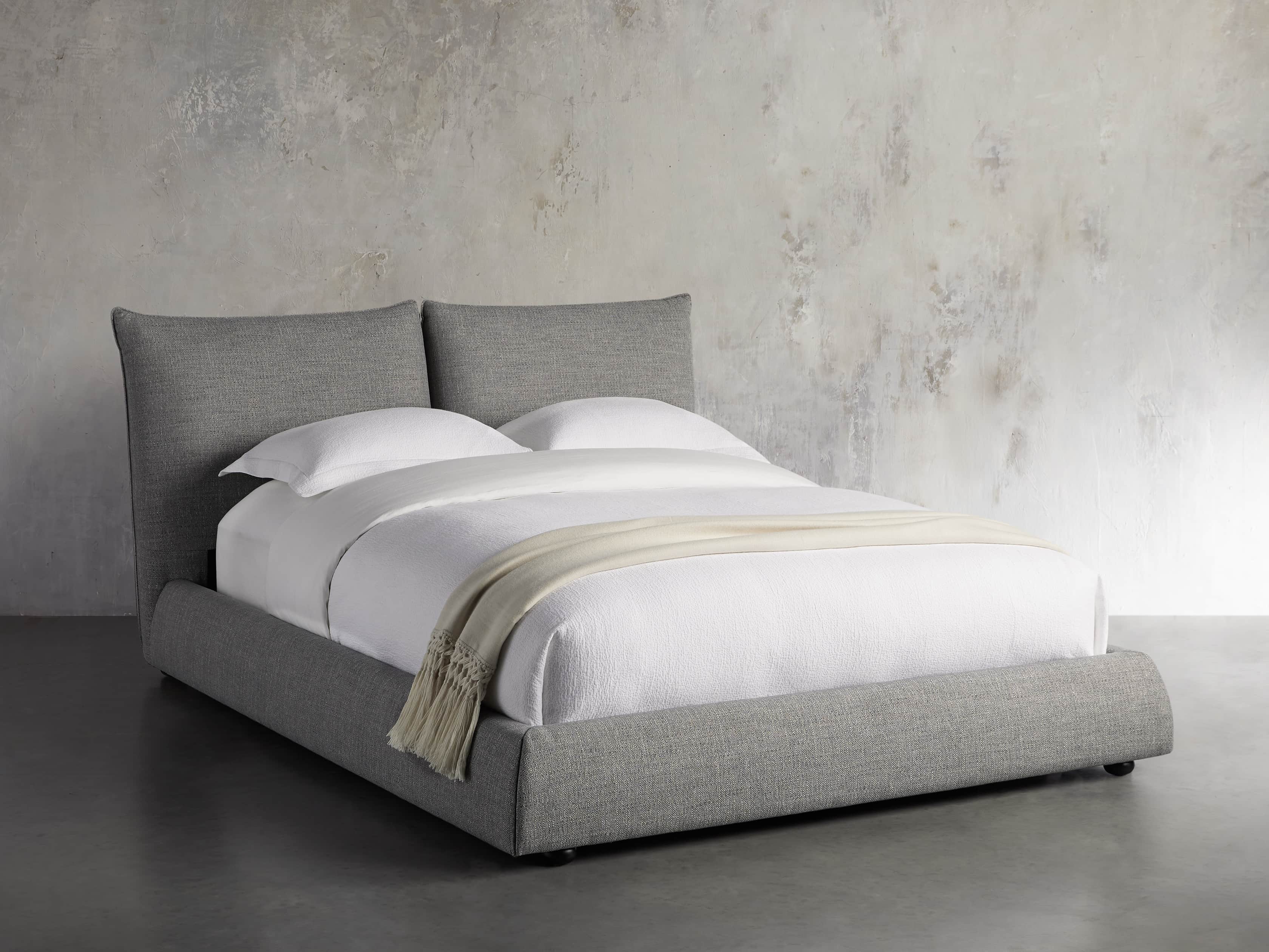 Rigby Upholstered 40" Queen Bed in Prestige Fog