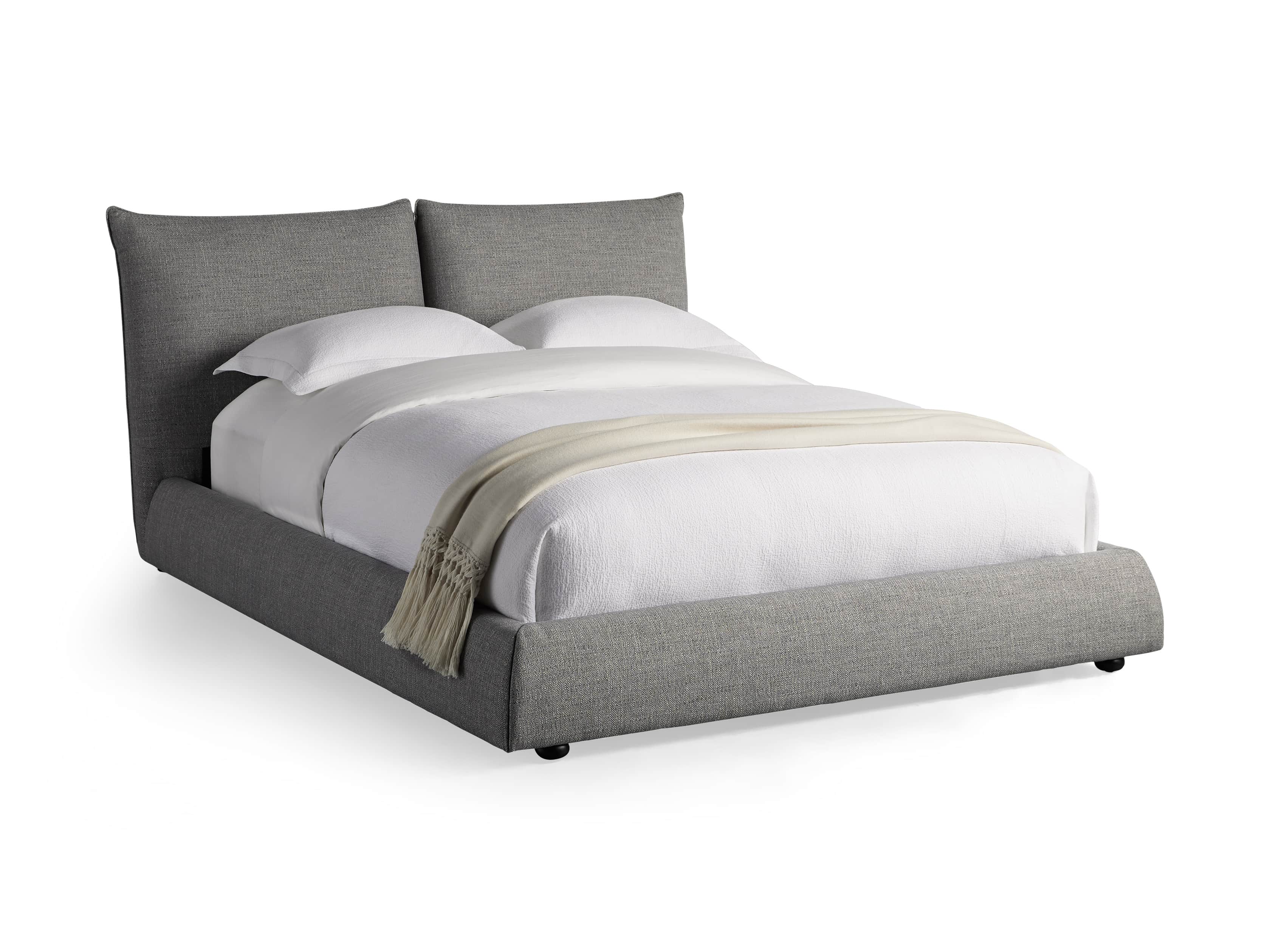 Rigby Upholstered 40" Queen Bed in Prestige Fog