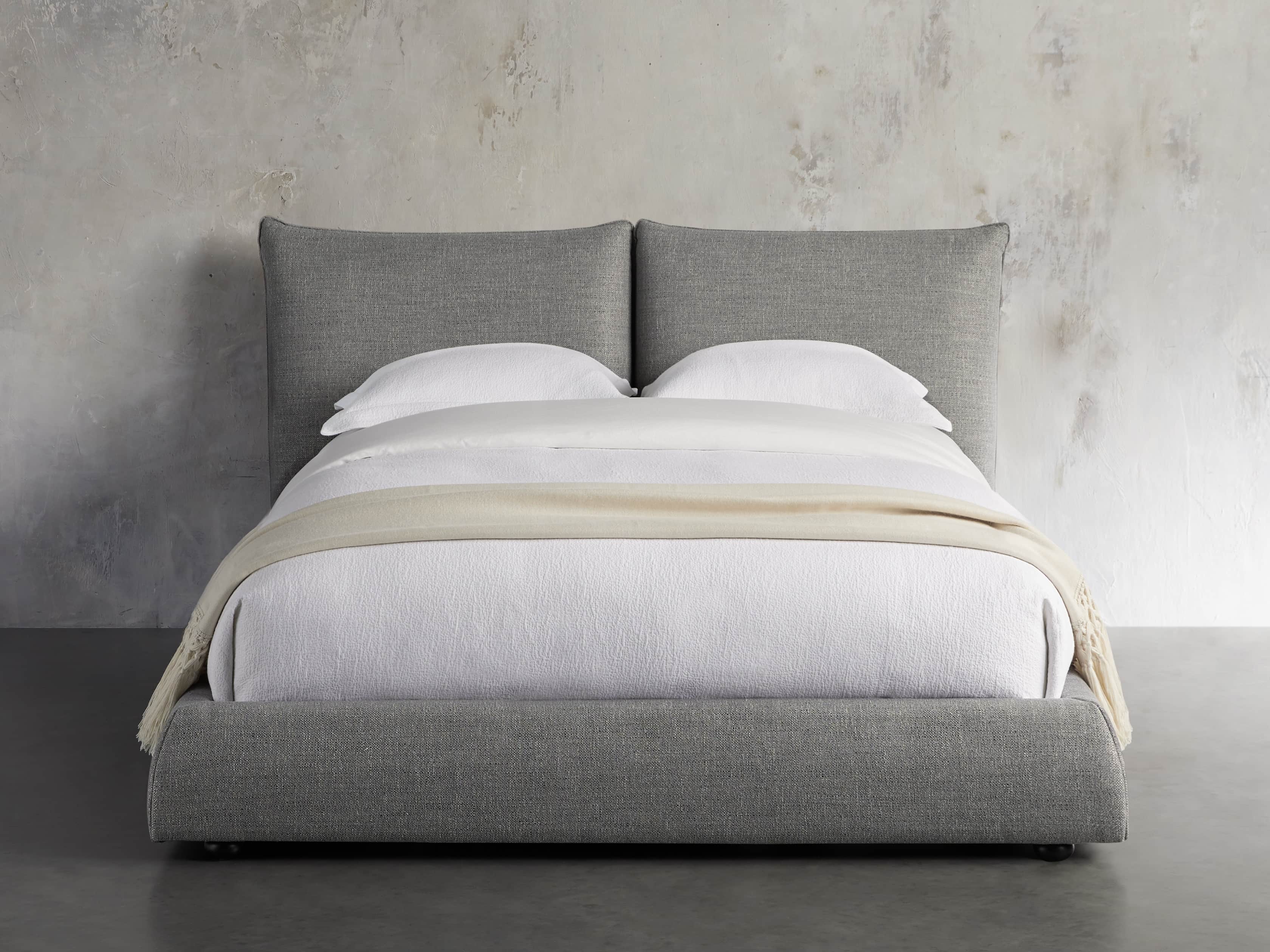 Rigby Upholstered 40" Queen Bed in Prestige Fog