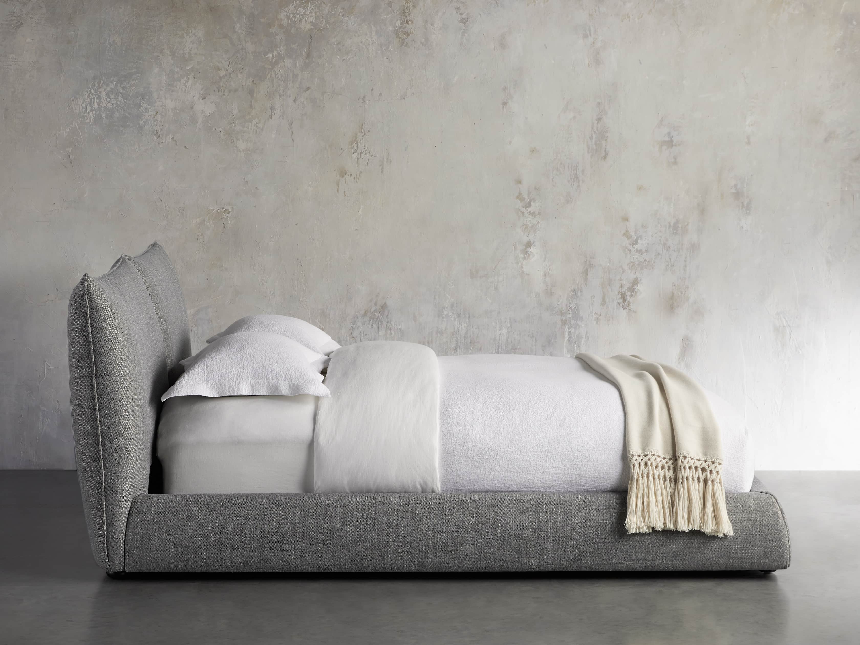 Rigby Upholstered 40" Queen Bed in Prestige Fog