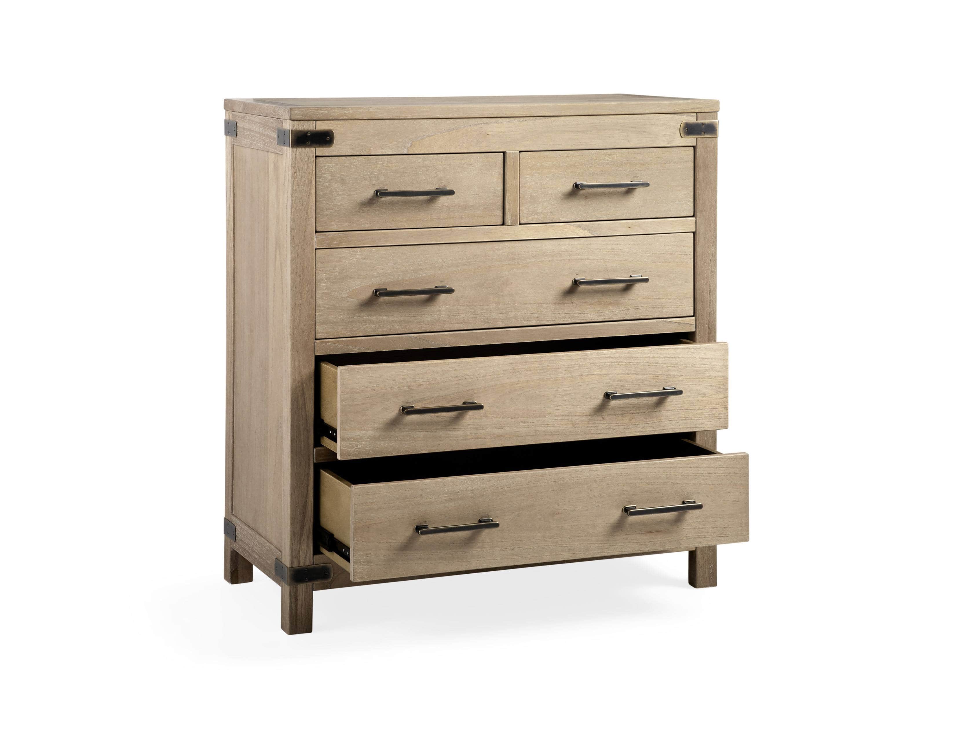 Tremont 2 Over 3 Drawer Dresser In Dry Branch Natural