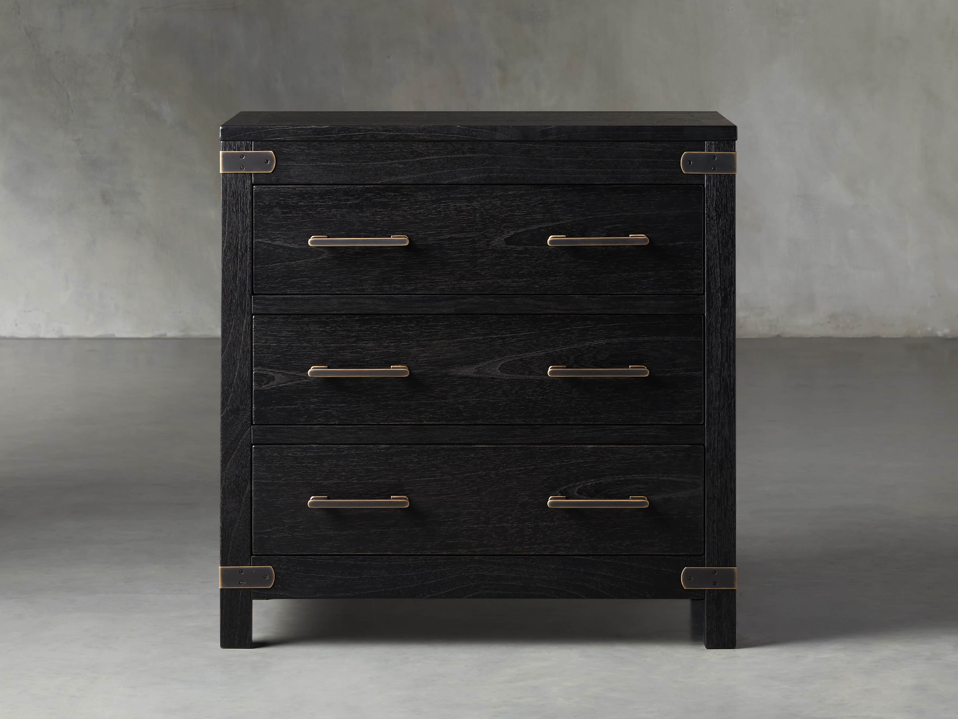 Tremont 3 Drawer Chest in Dry Branch Black