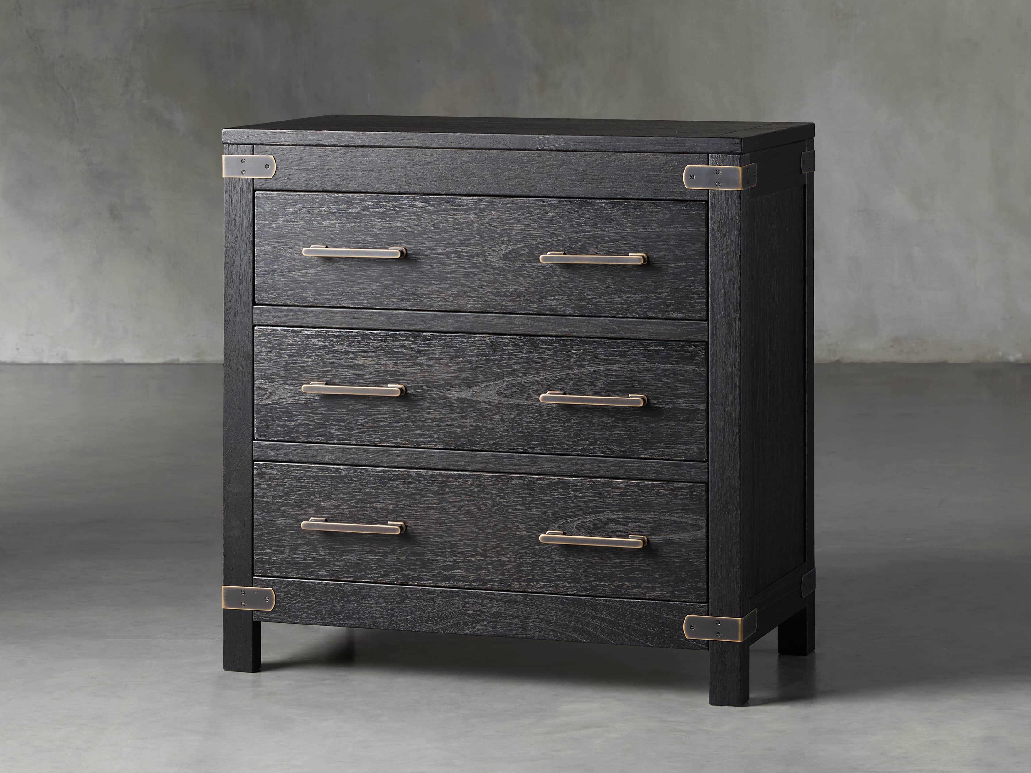 Tremont 3 Drawer Chest in Dry Branch Black