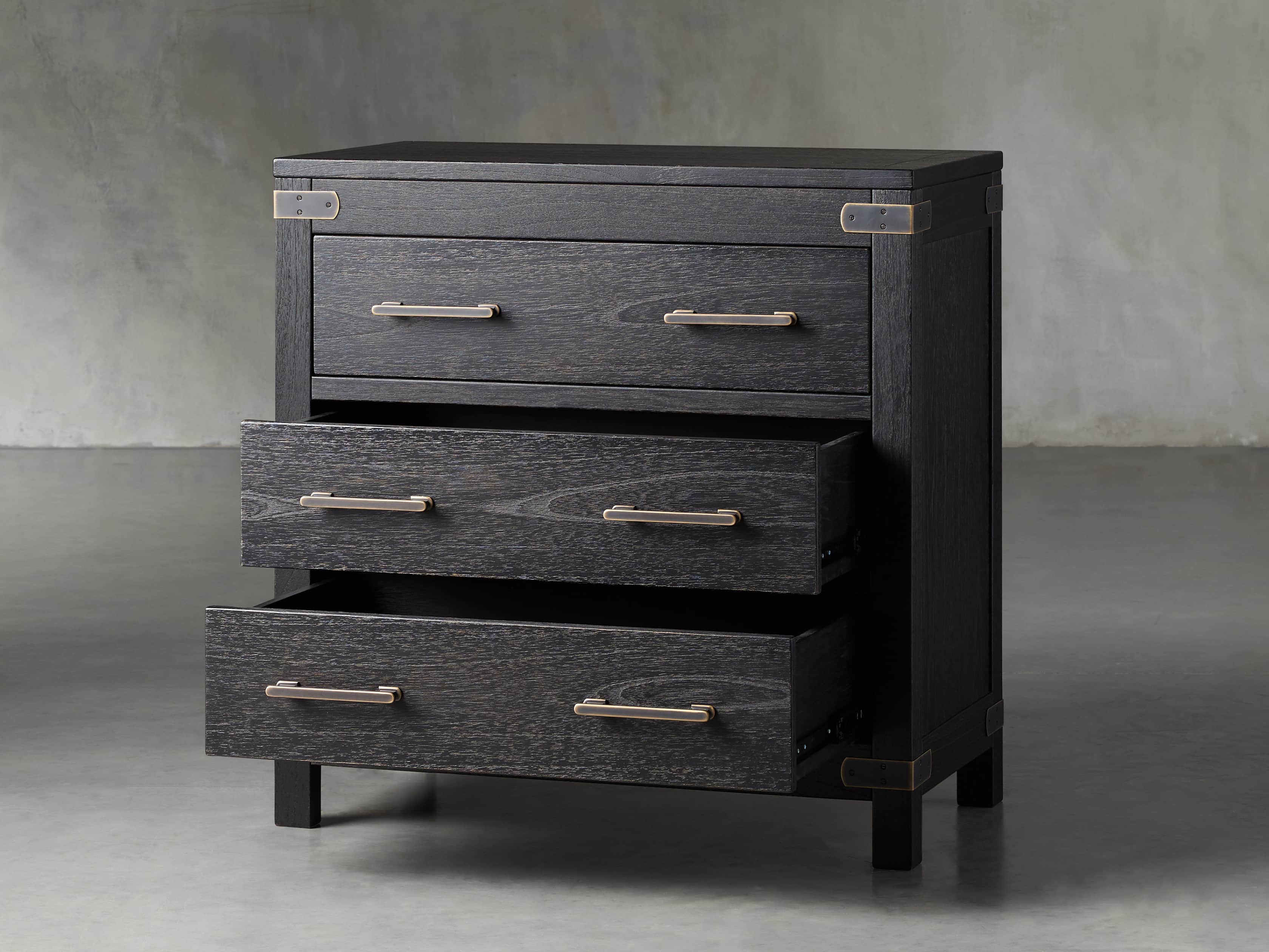 Tremont 3 Drawer Chest in Dry Branch Black