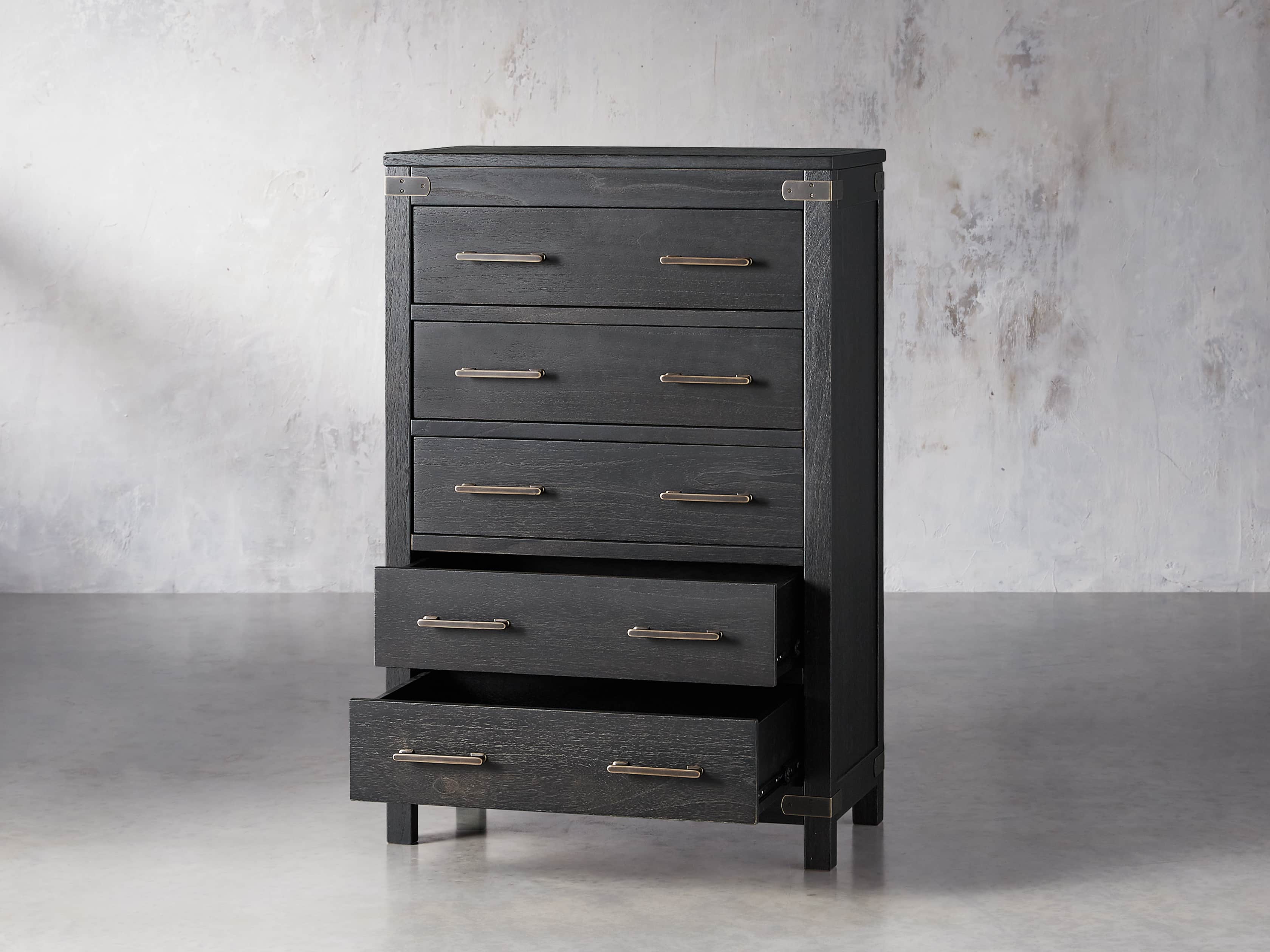 Tremont 5 Drawer Dresser In Dry Branch Black, slide 3 of 6