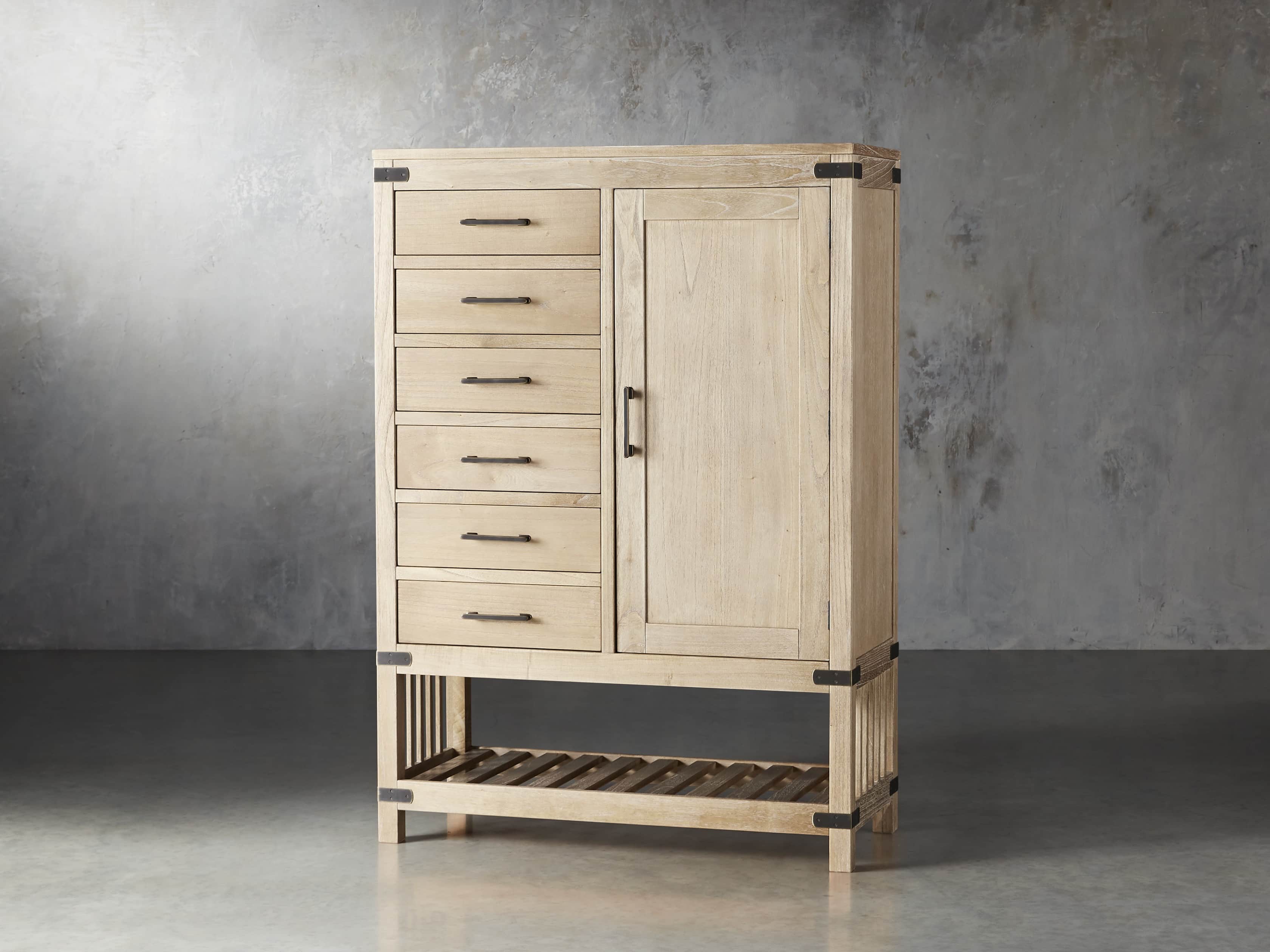 Tremont Wardrobe In Dry Branch Natural