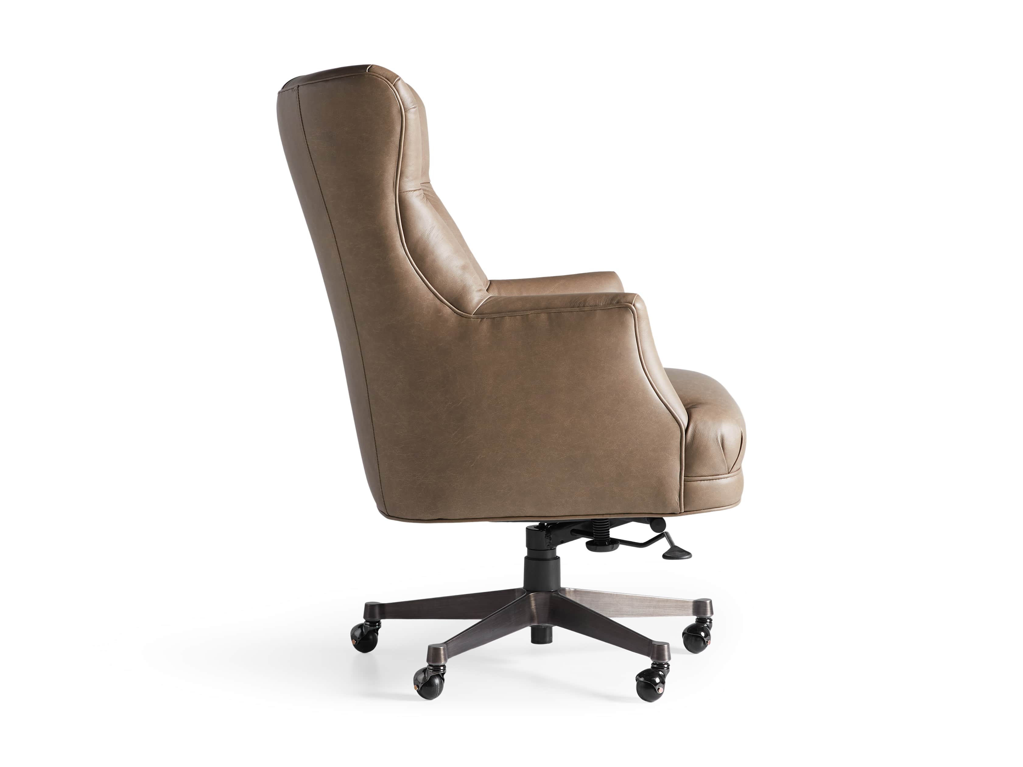 arhaus leather office chair