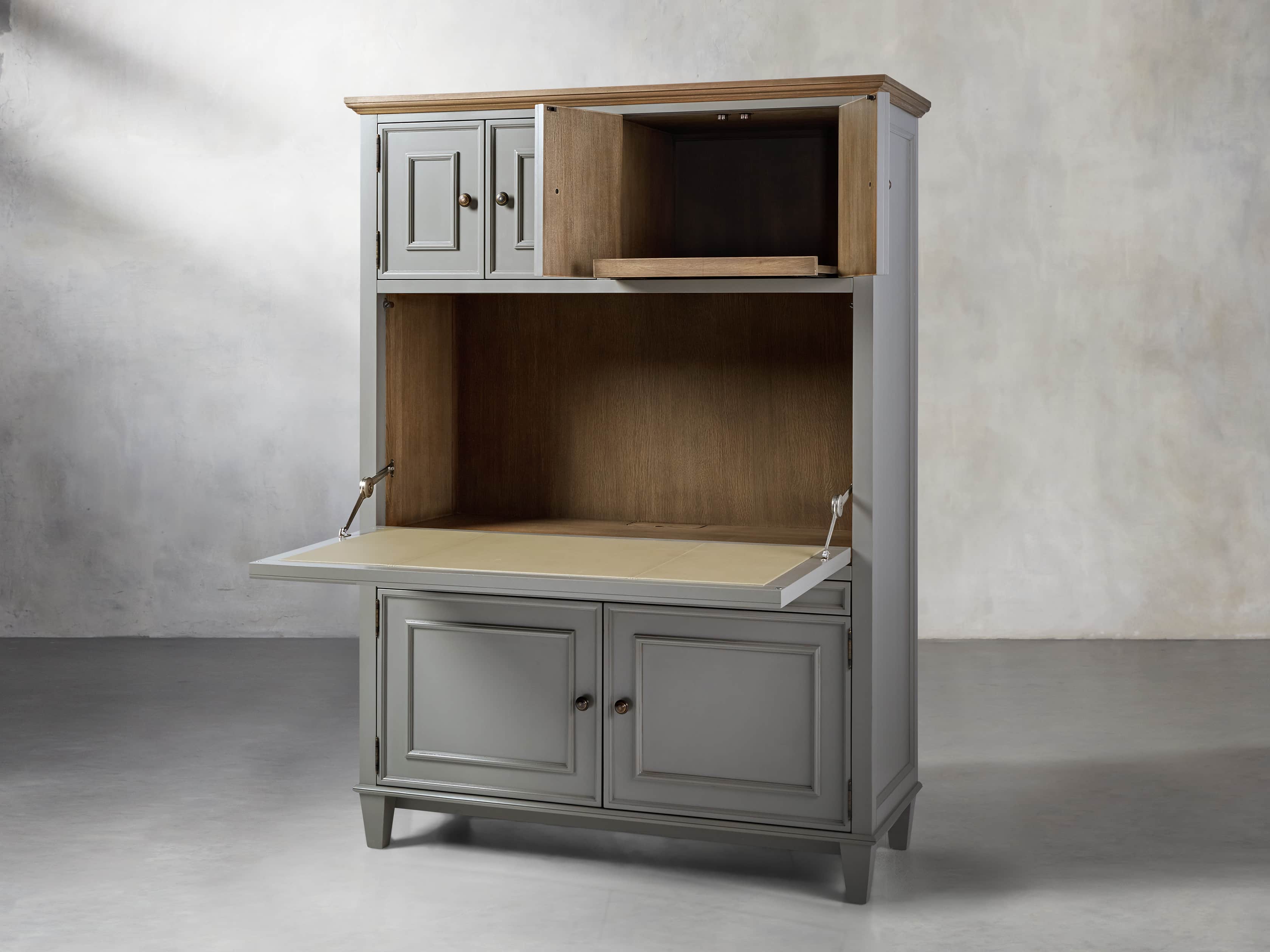 Alderson Hideaway Desk in Stratus and Chatham Grey, slide 5 of 10