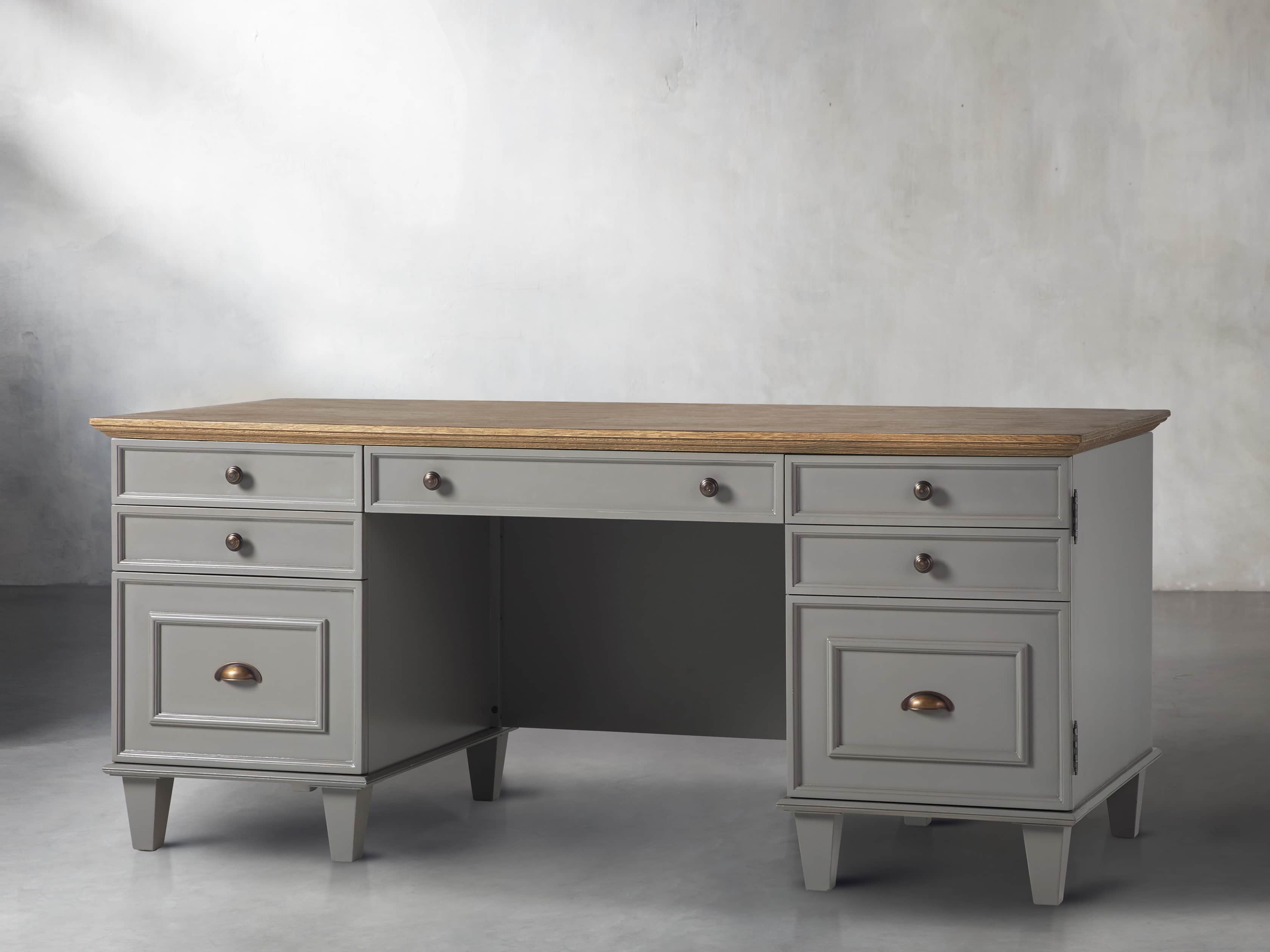 Alderson Executive Desk in Stratus and Chatham Grey