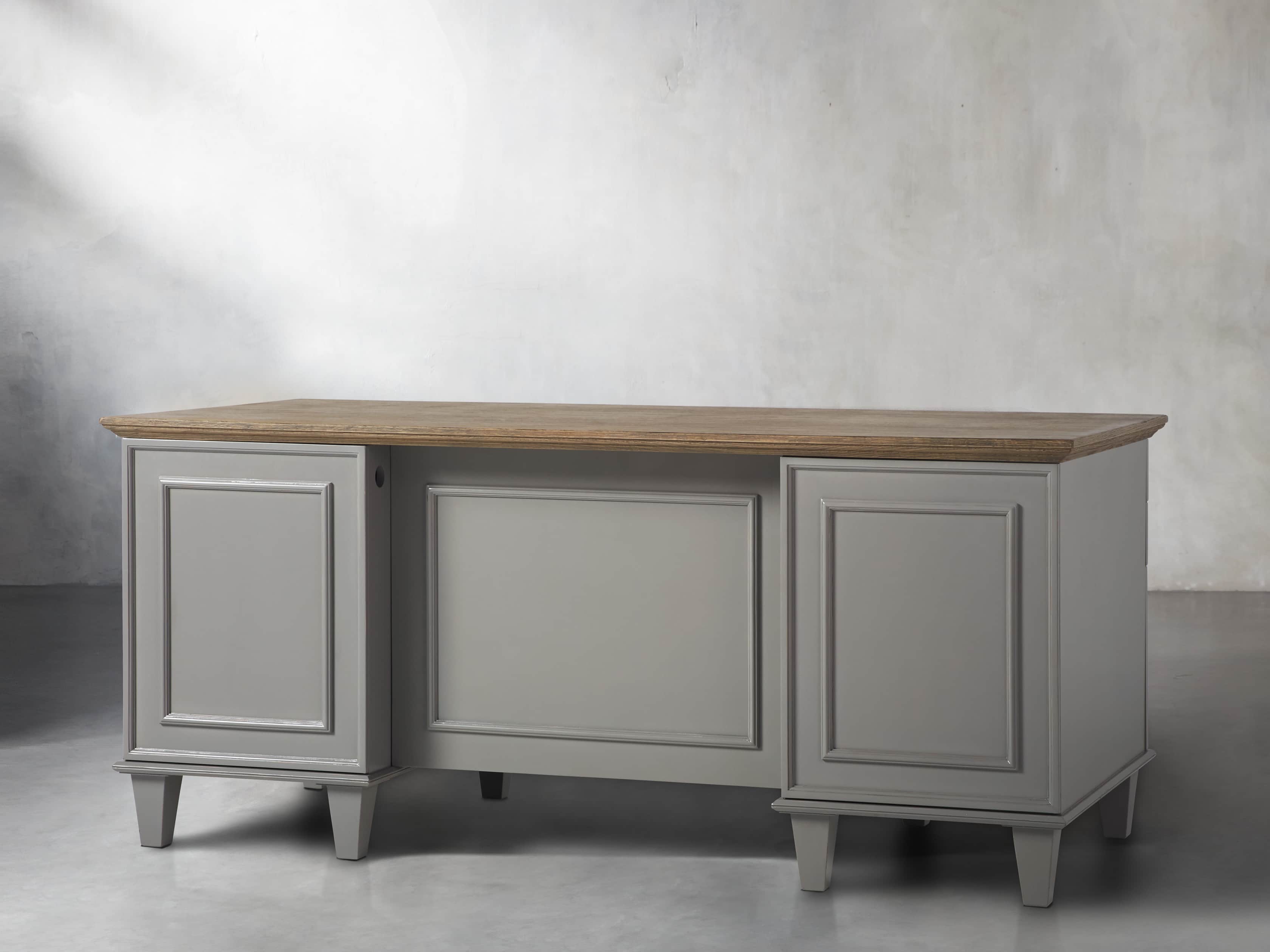 Alderson Executive Desk in Stratus and Chatham Grey
