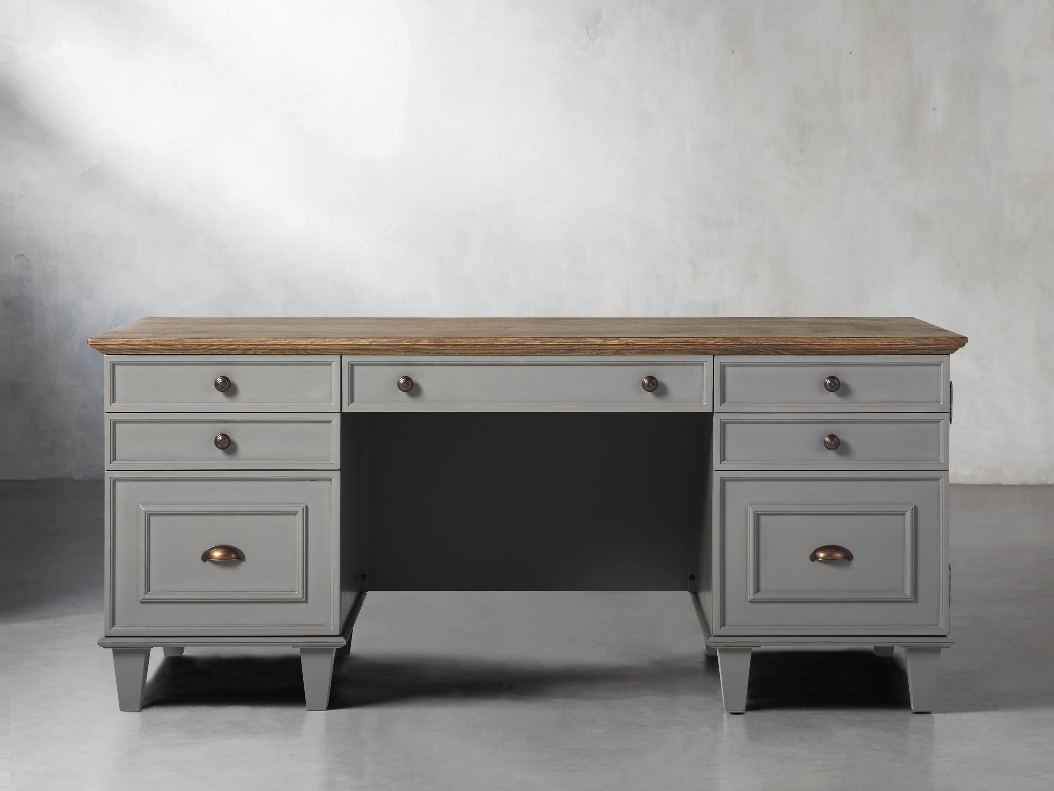 Alderson Executive Desk in Stratus and Chatham Grey