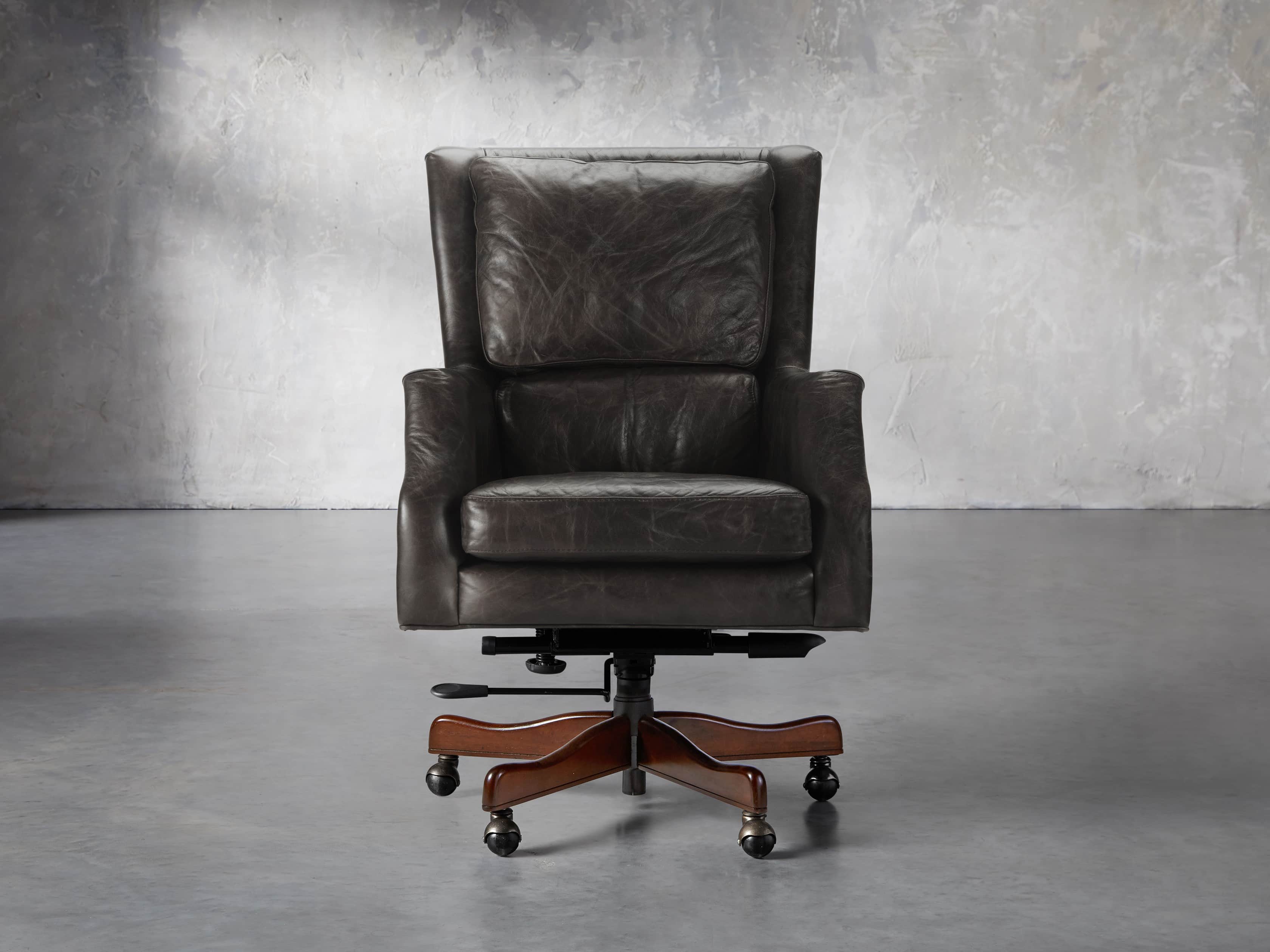 Alex Leather Desk Chair Arhaus Furniture