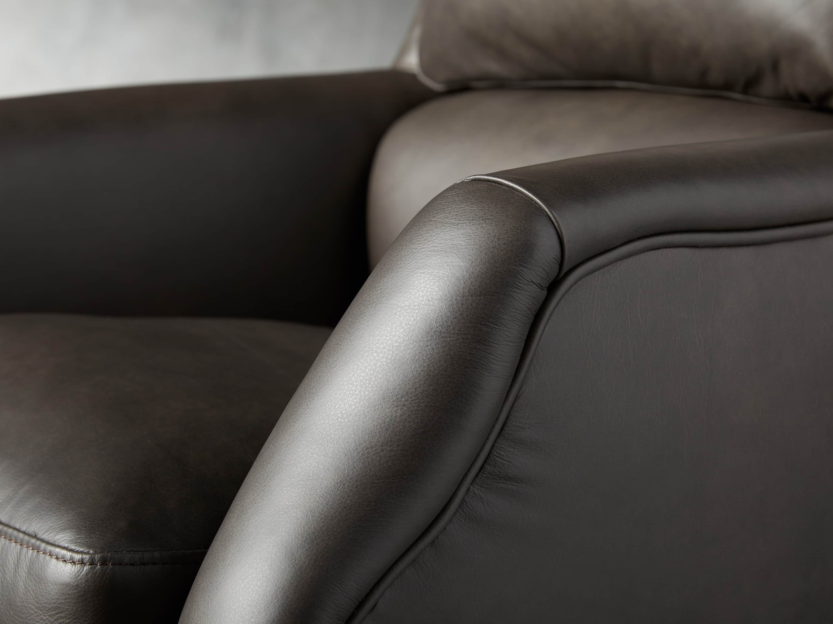 Alex Leather 33" Desk Chair in Brown, slide 7 of 9