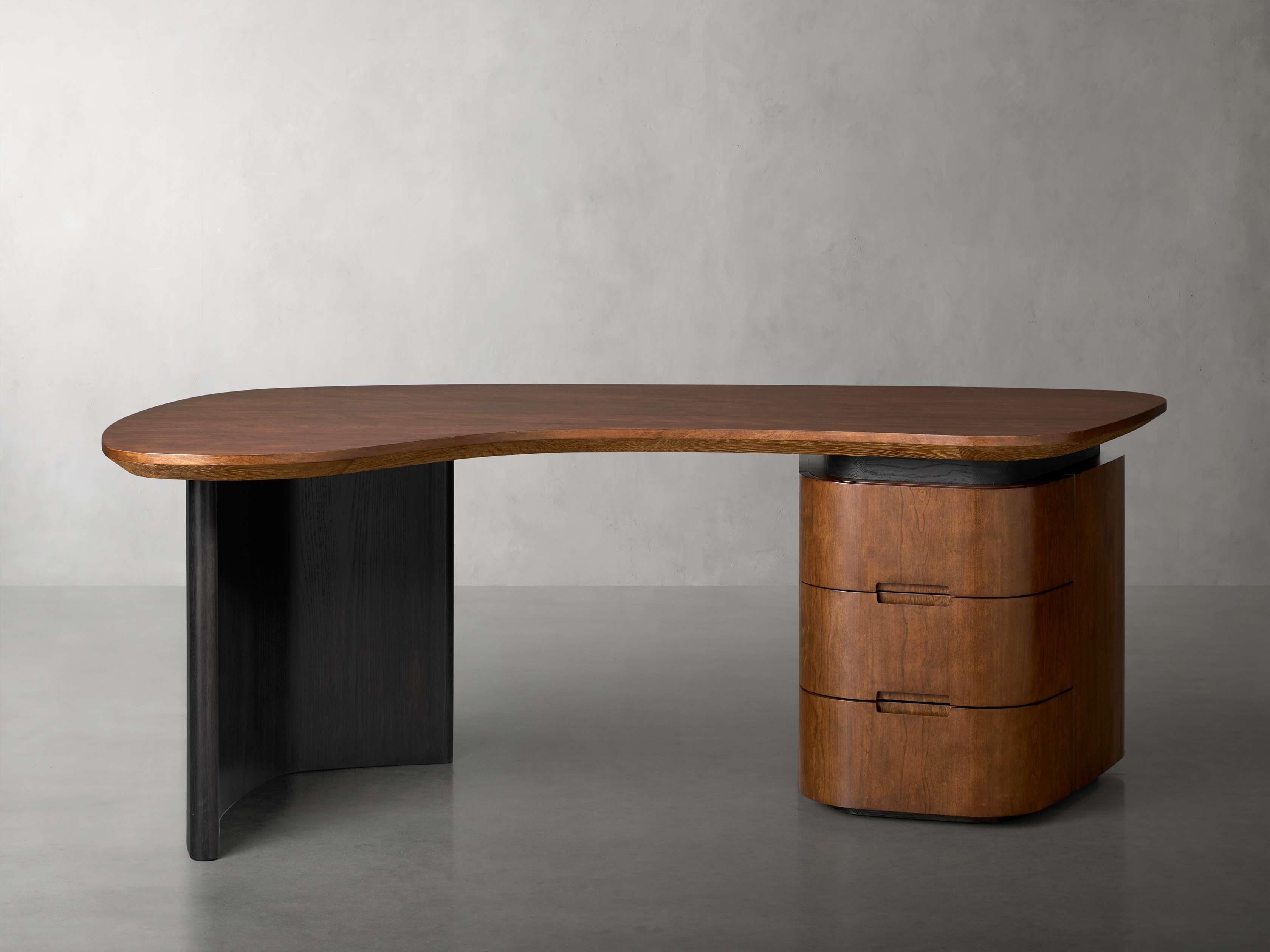 Berkley Executive Desk in Wood in Natural Arhaus