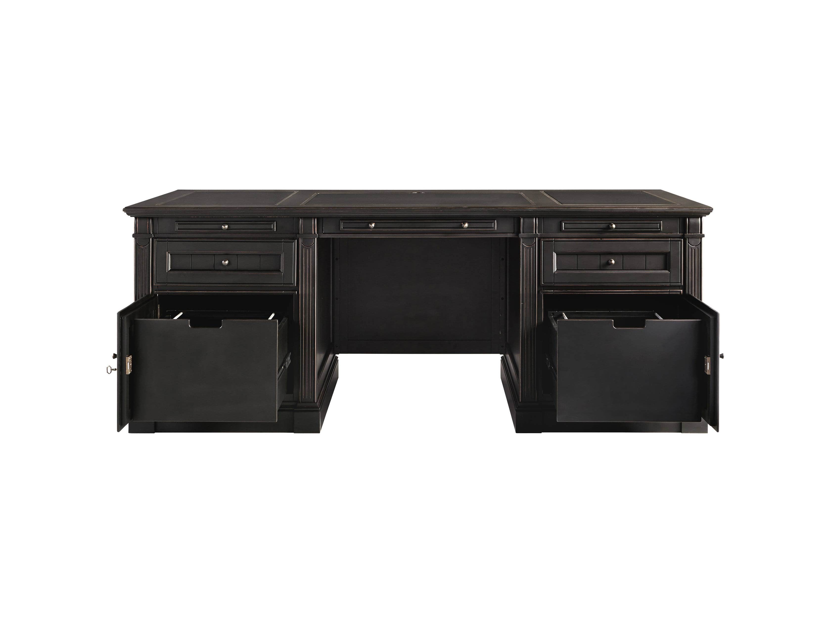Athens Executive Desk in Tuxedo Black