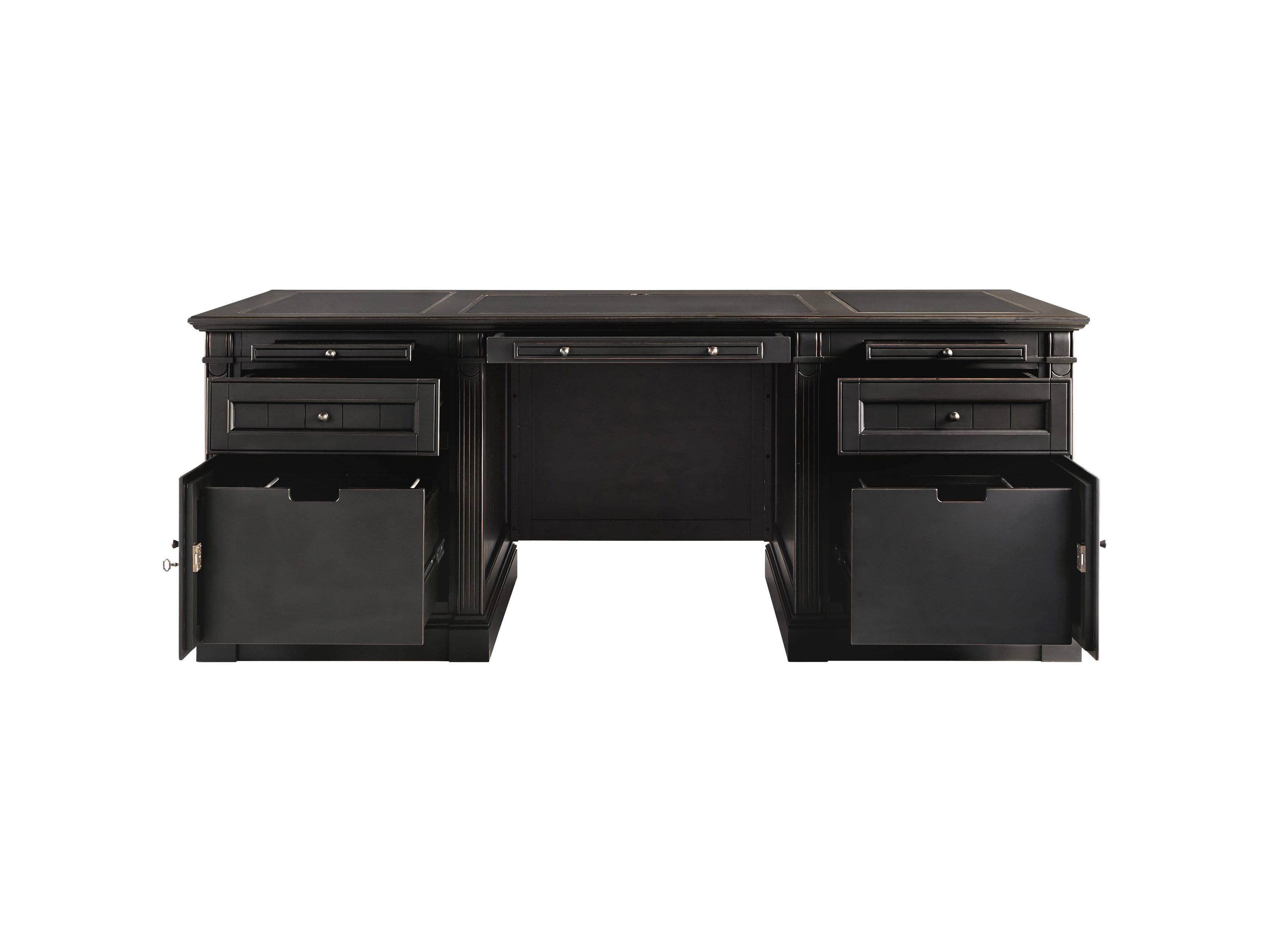 Athens Executive Desk in Tuxedo Black