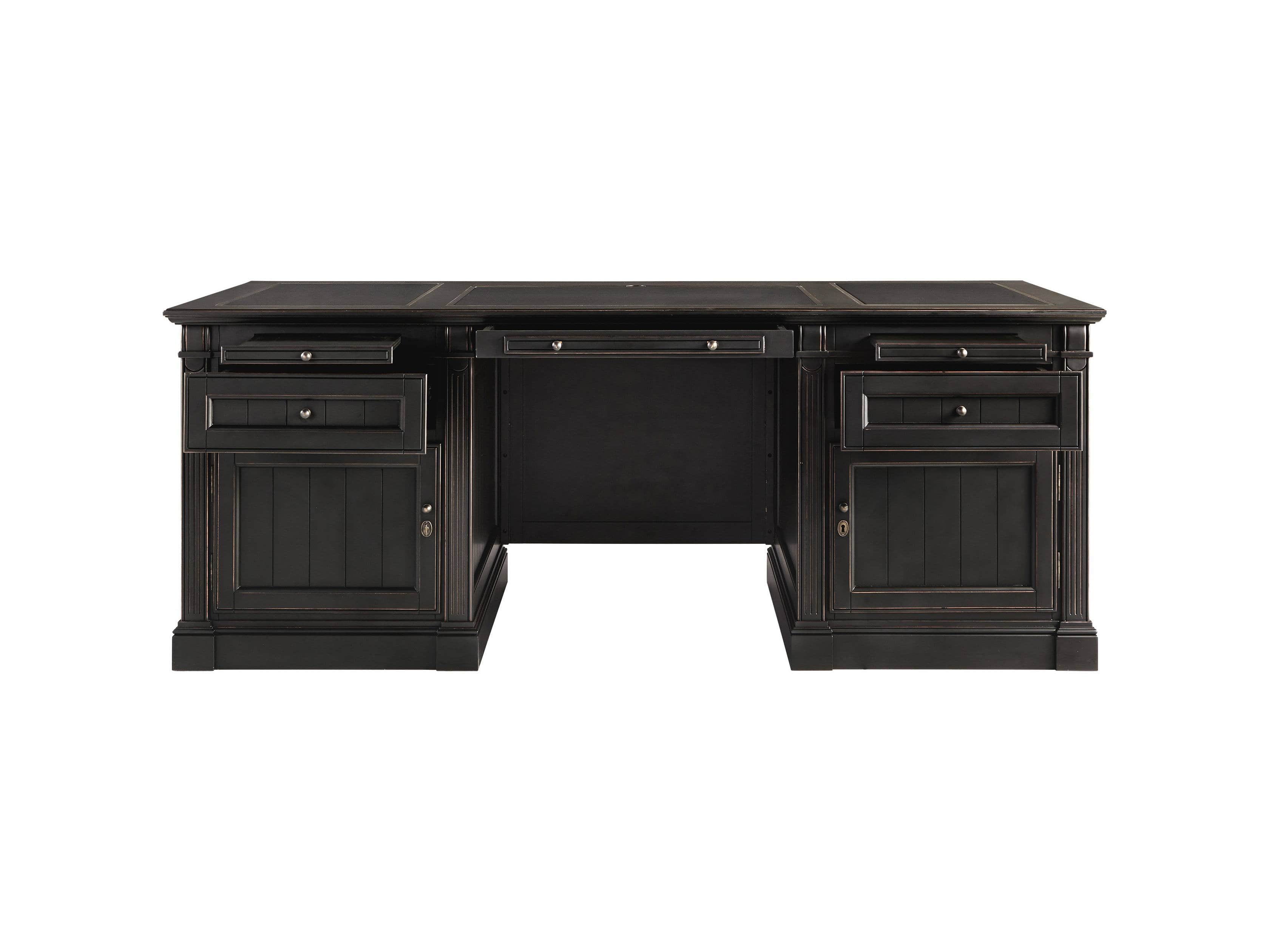 Athens Executive Desk in Tuxedo Black