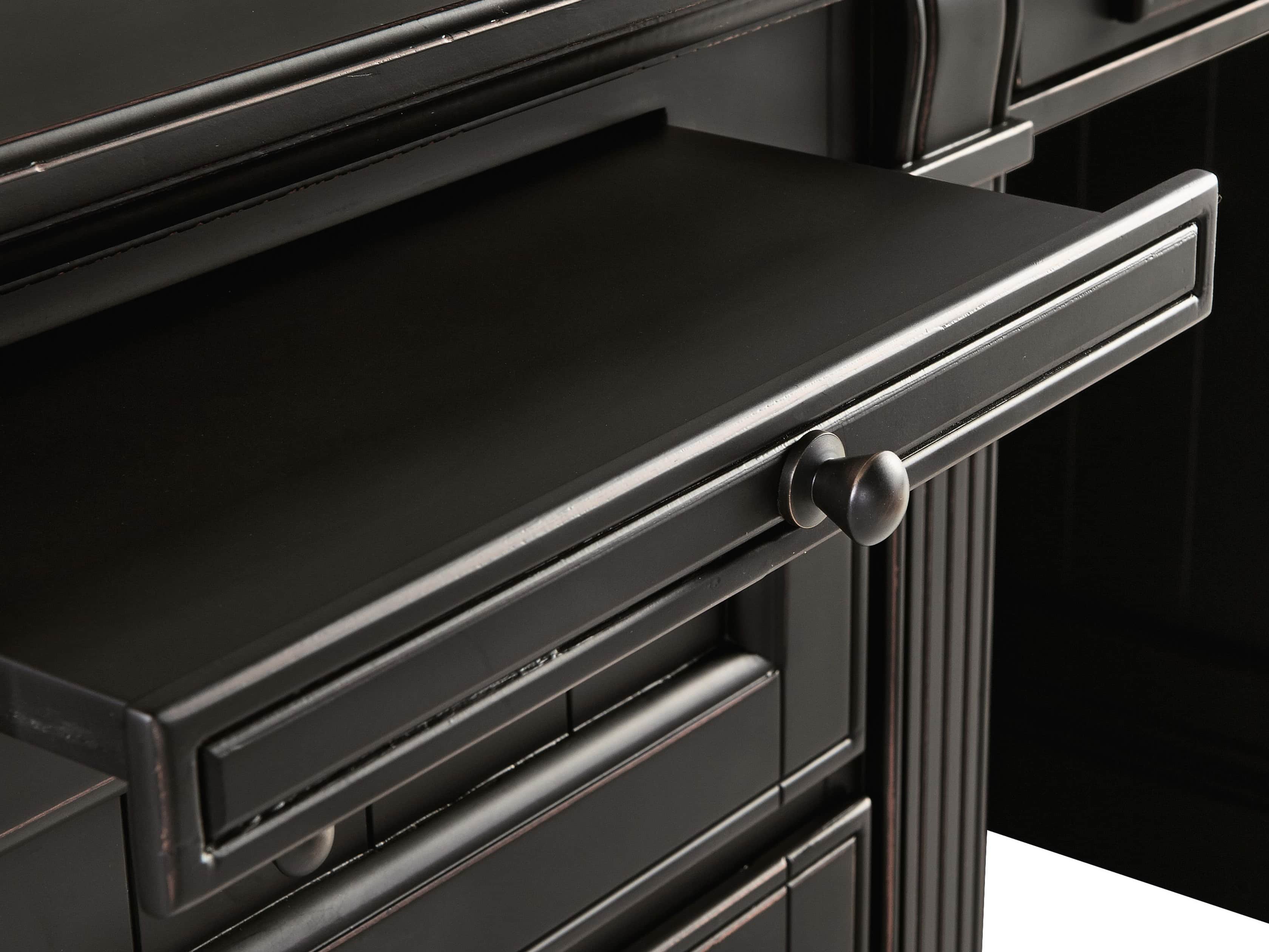 Athens Executive Desk in Tuxedo Black