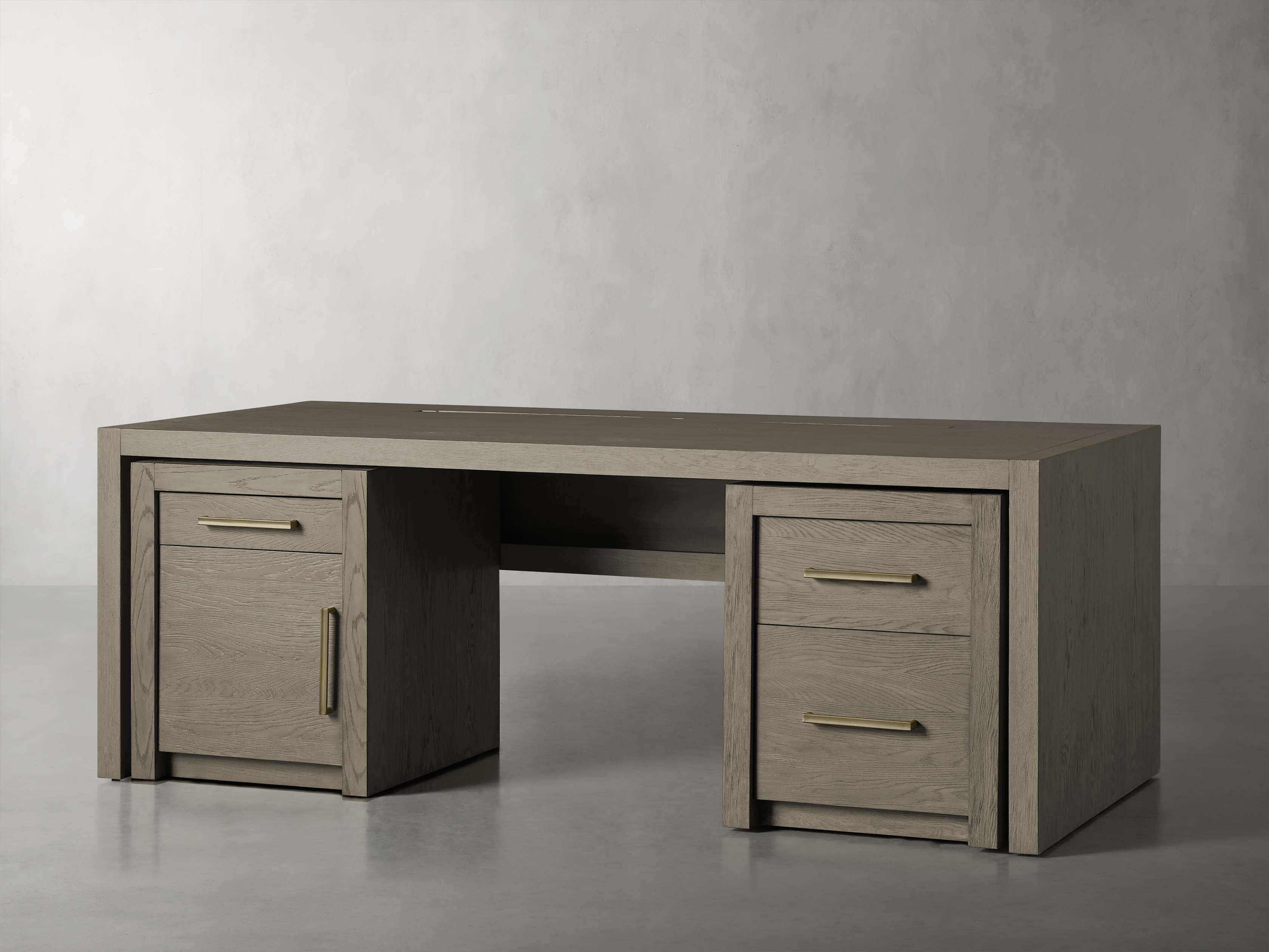 Bodhi 83" Modular Desk in Salvaged Grey, slide 1 of 9