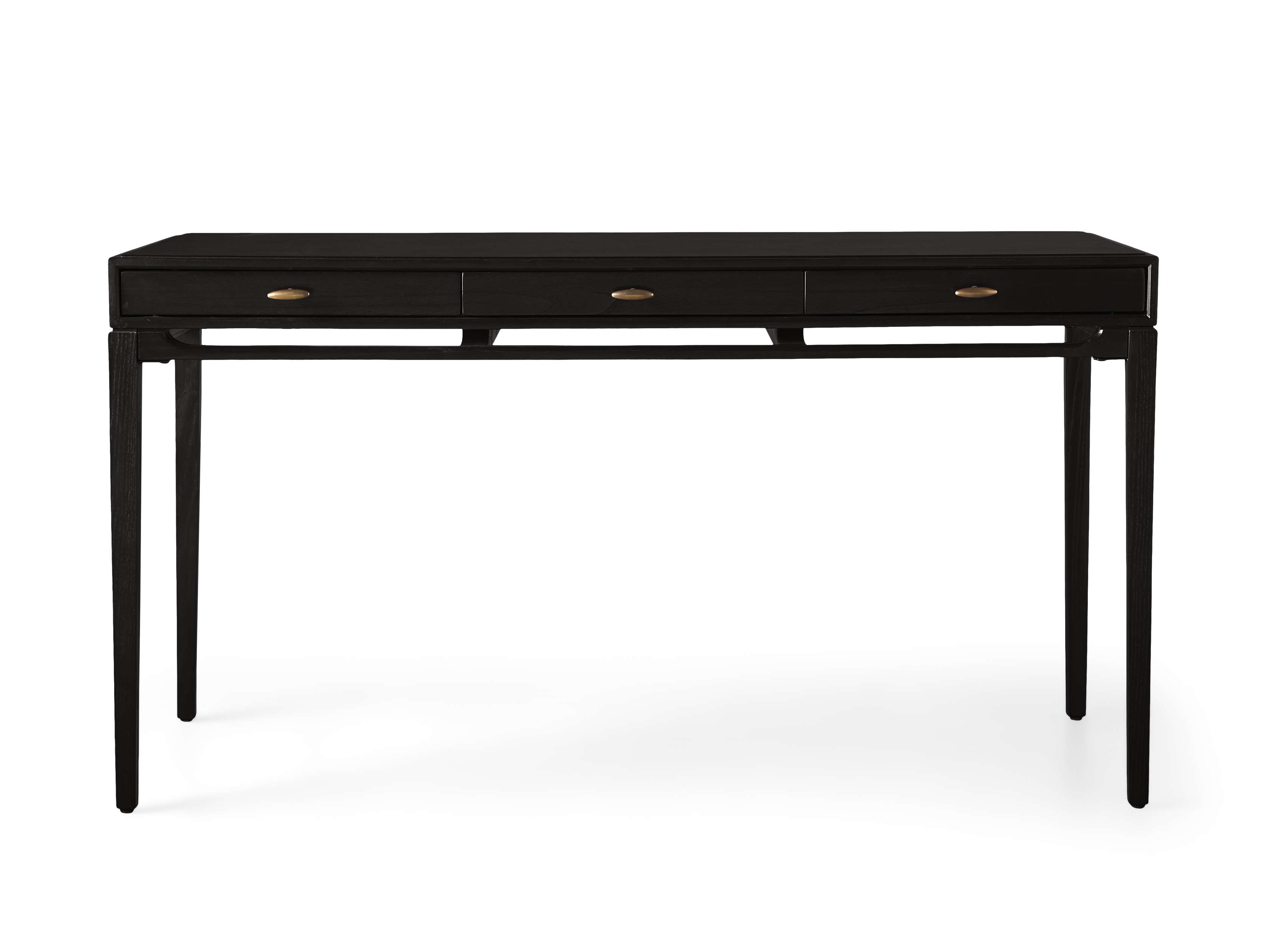 Brock Writing Desk in Wood in Black Arhaus
