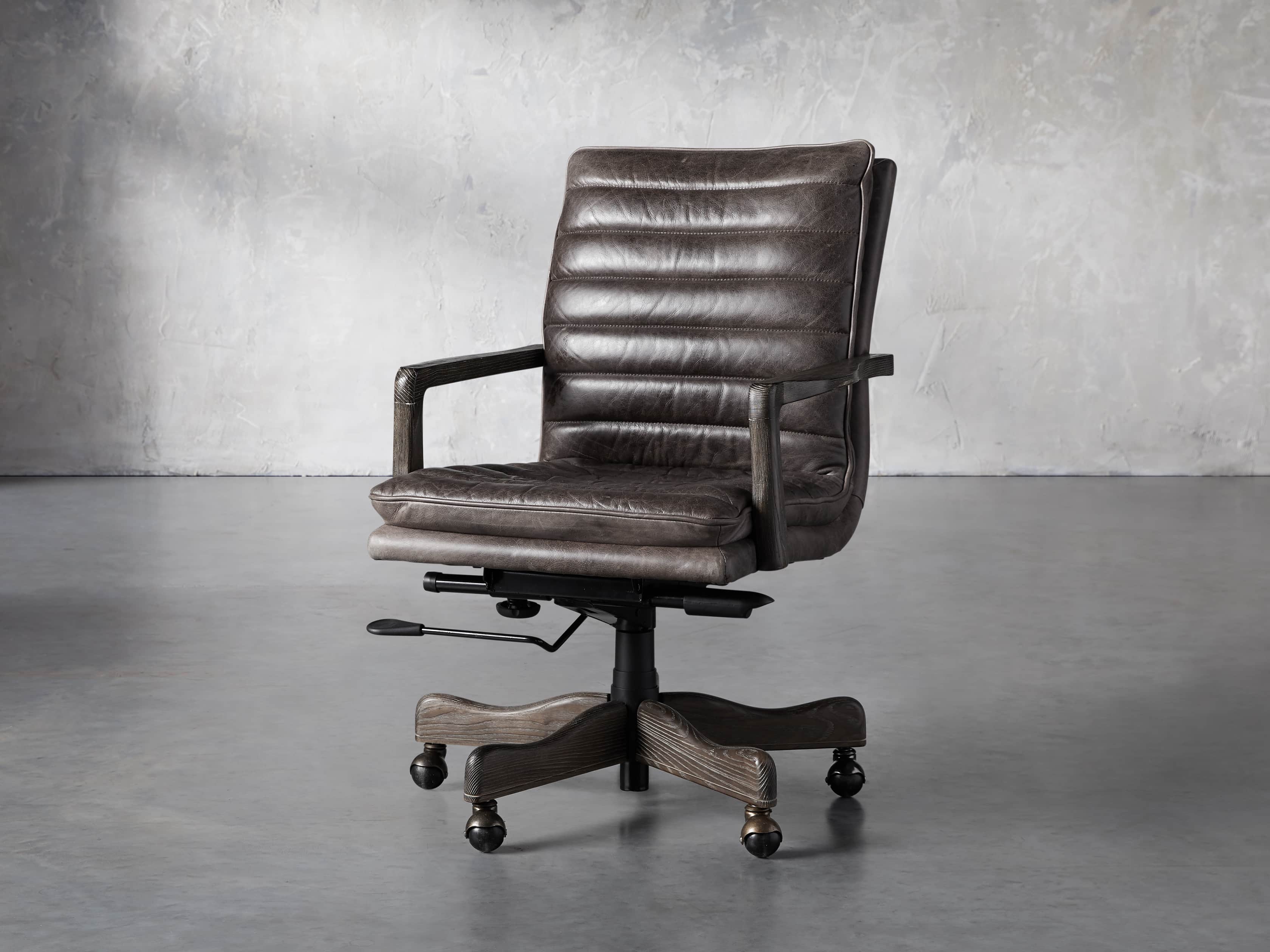 Cedrick Leather Desk Chair Arhaus