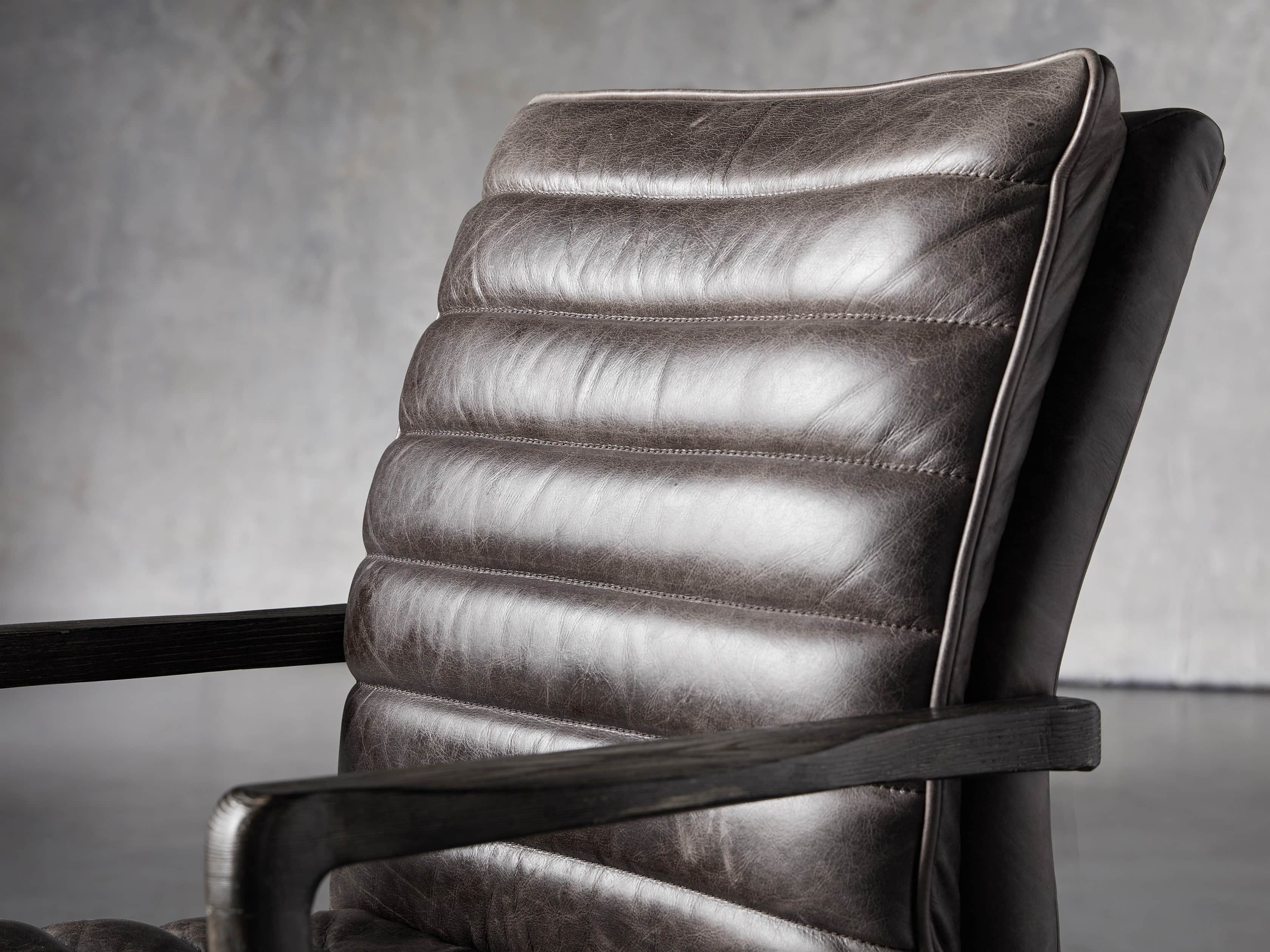 Cedrick leather outlet desk chair