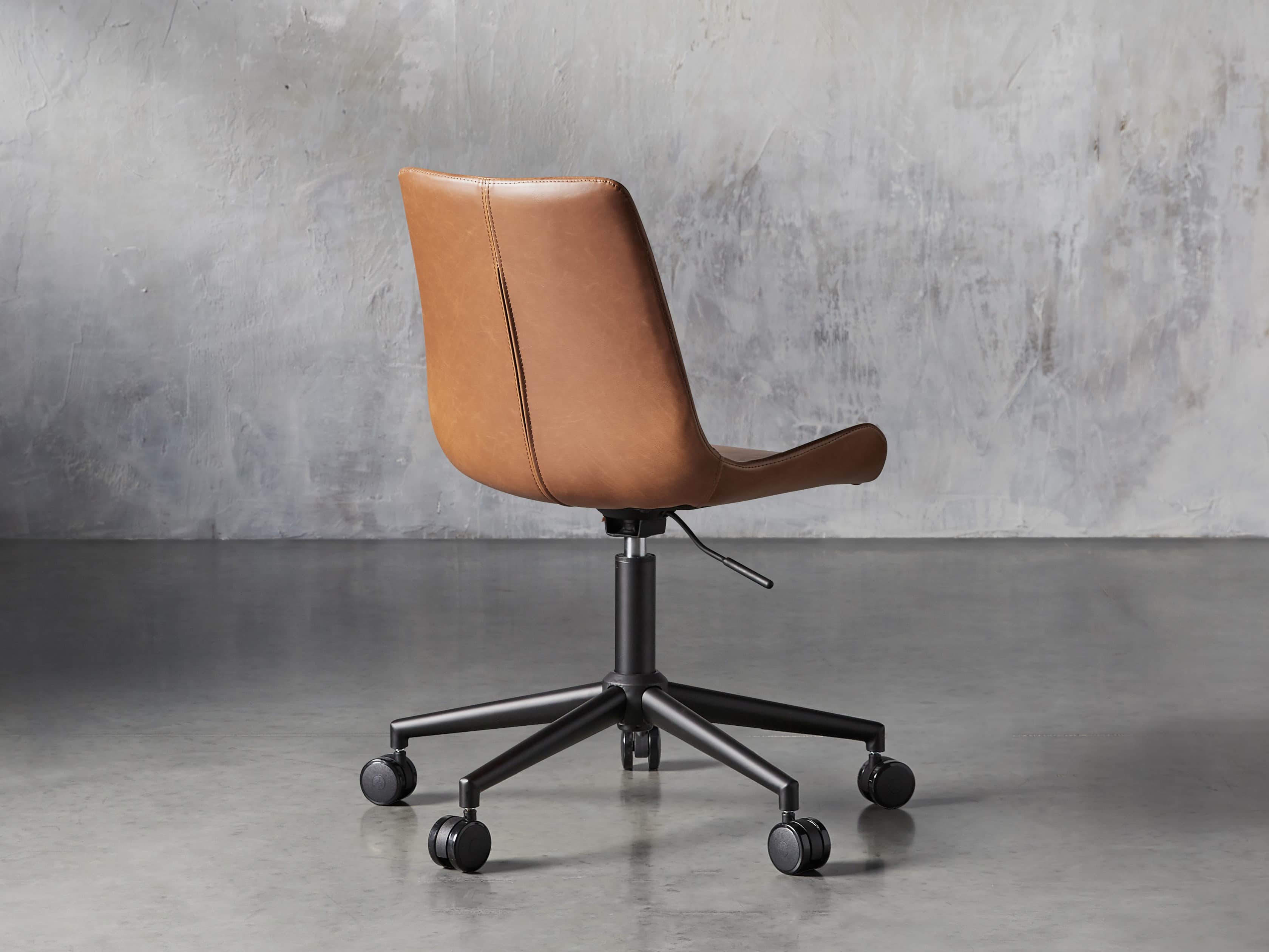 Slope leather deals office chair