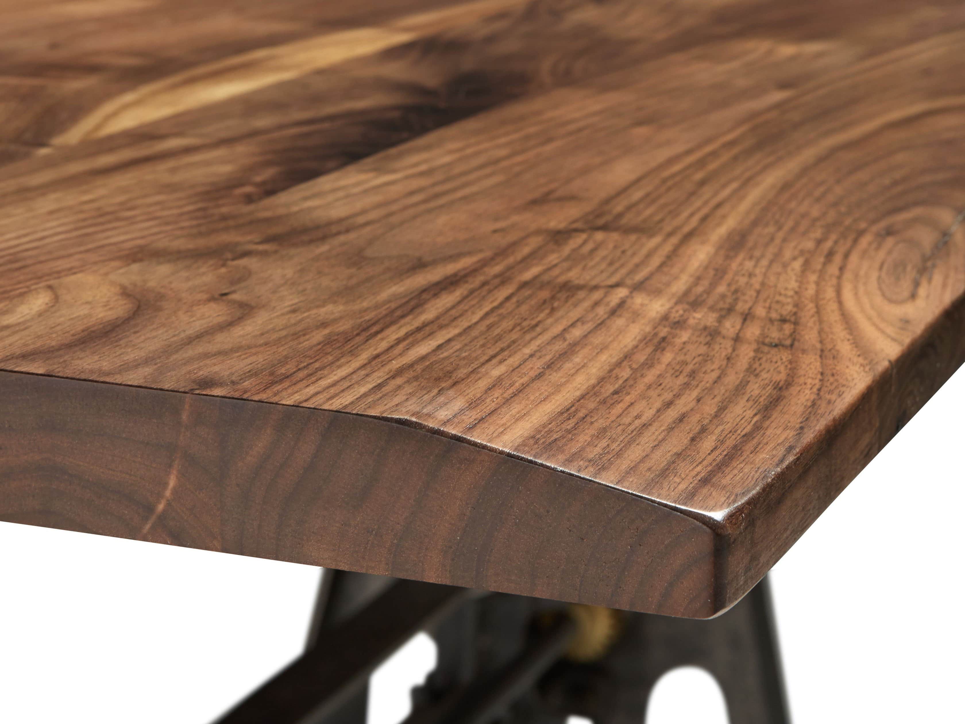 Industrial 60" x 42" Brown Ansel Top with Small Crank Base