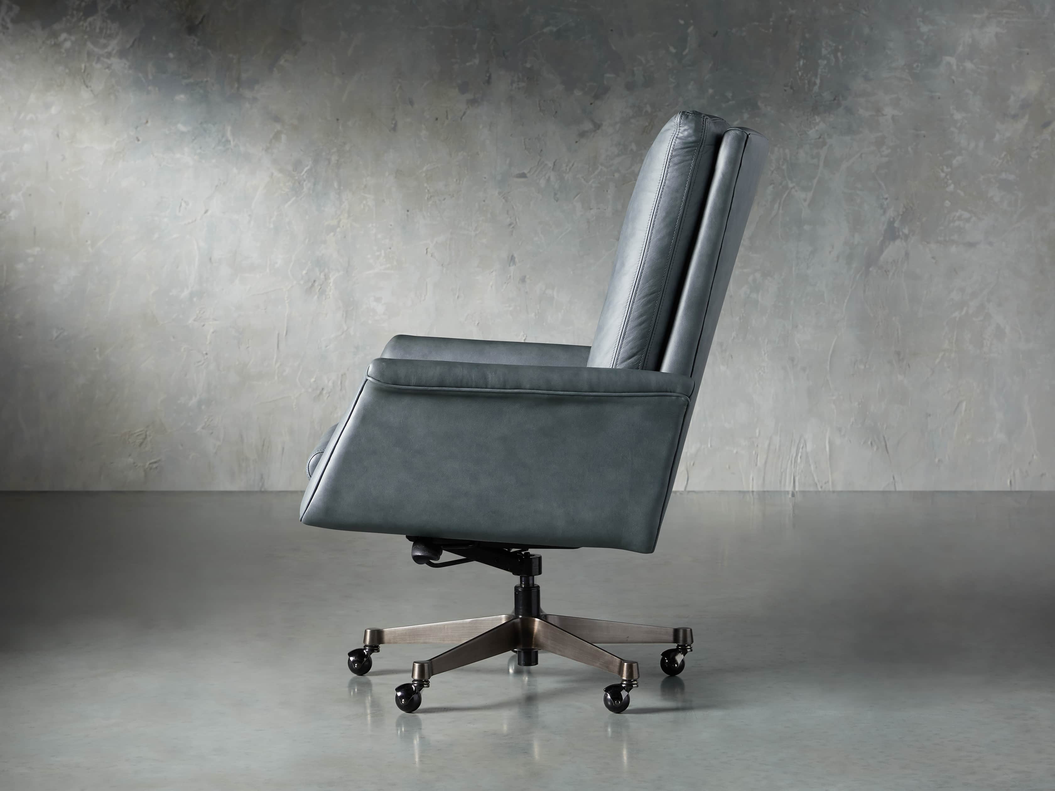 Jayna Leather 29" Desk Chair, slide 3 of 10