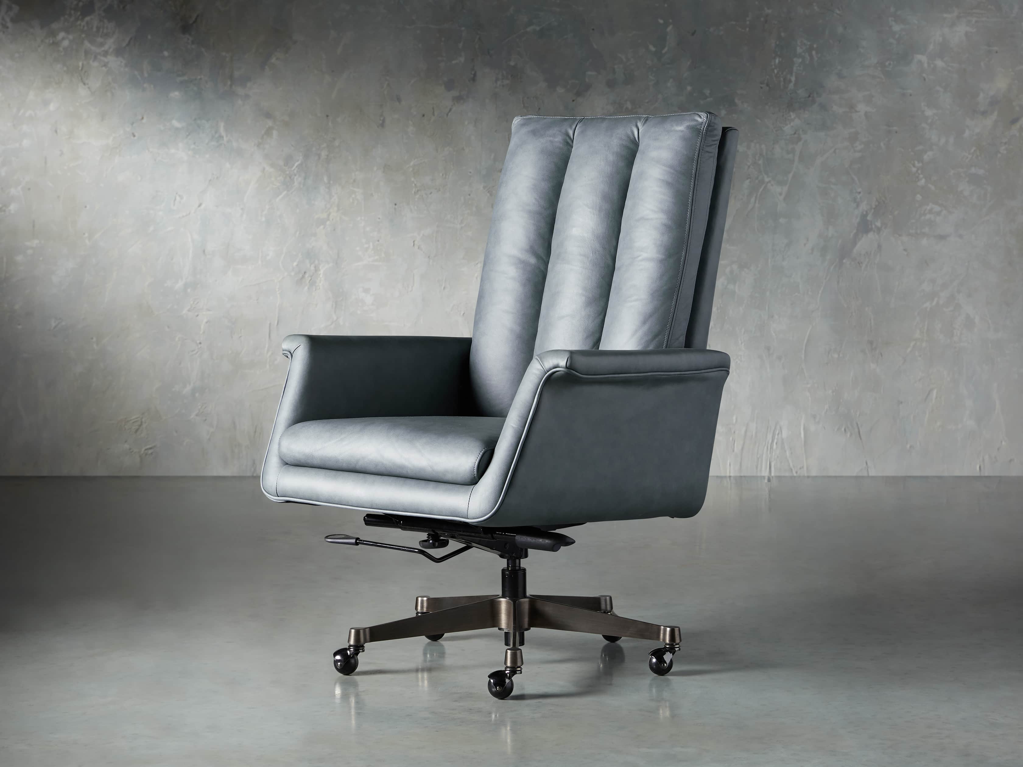 Jayna Leather 29" Desk Chair, slide 5 of 10