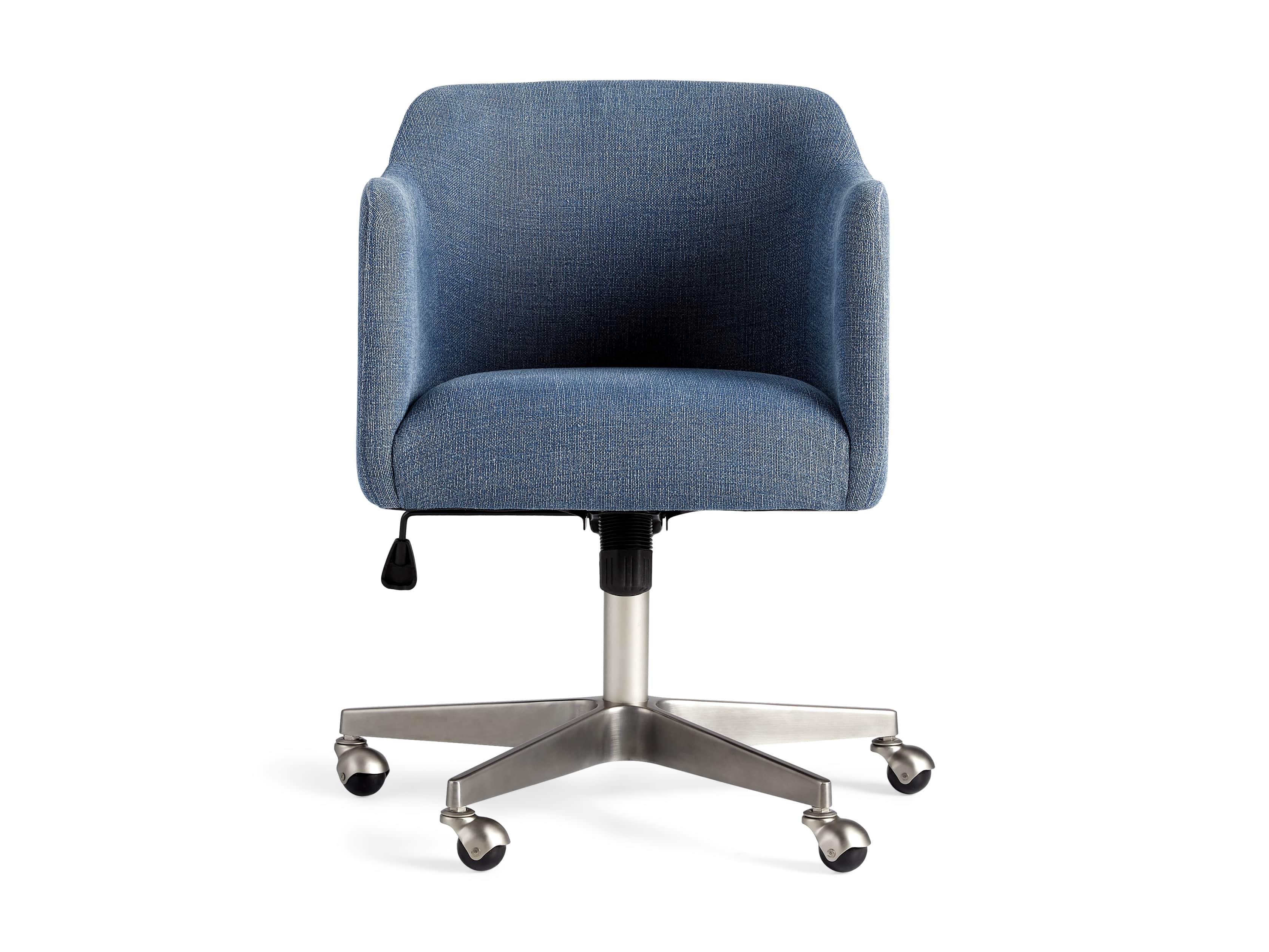 Lain 22" Desk Chair in Indigo Linen, slide 10 of 11