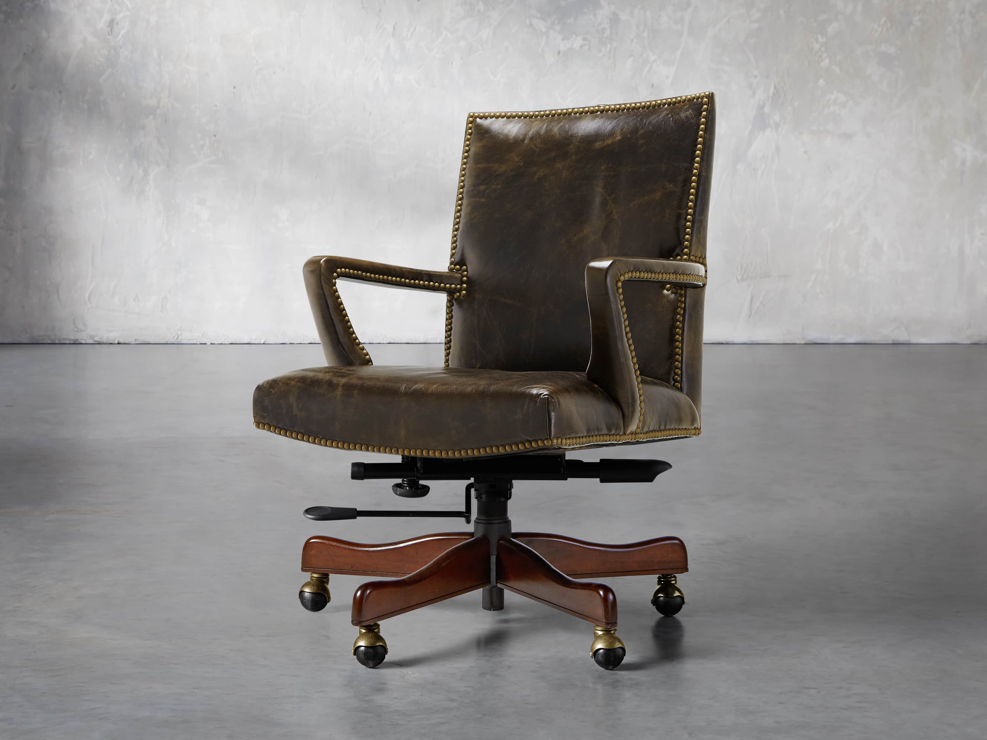 Martello Desk Chair in Brown, slide 2 of 4