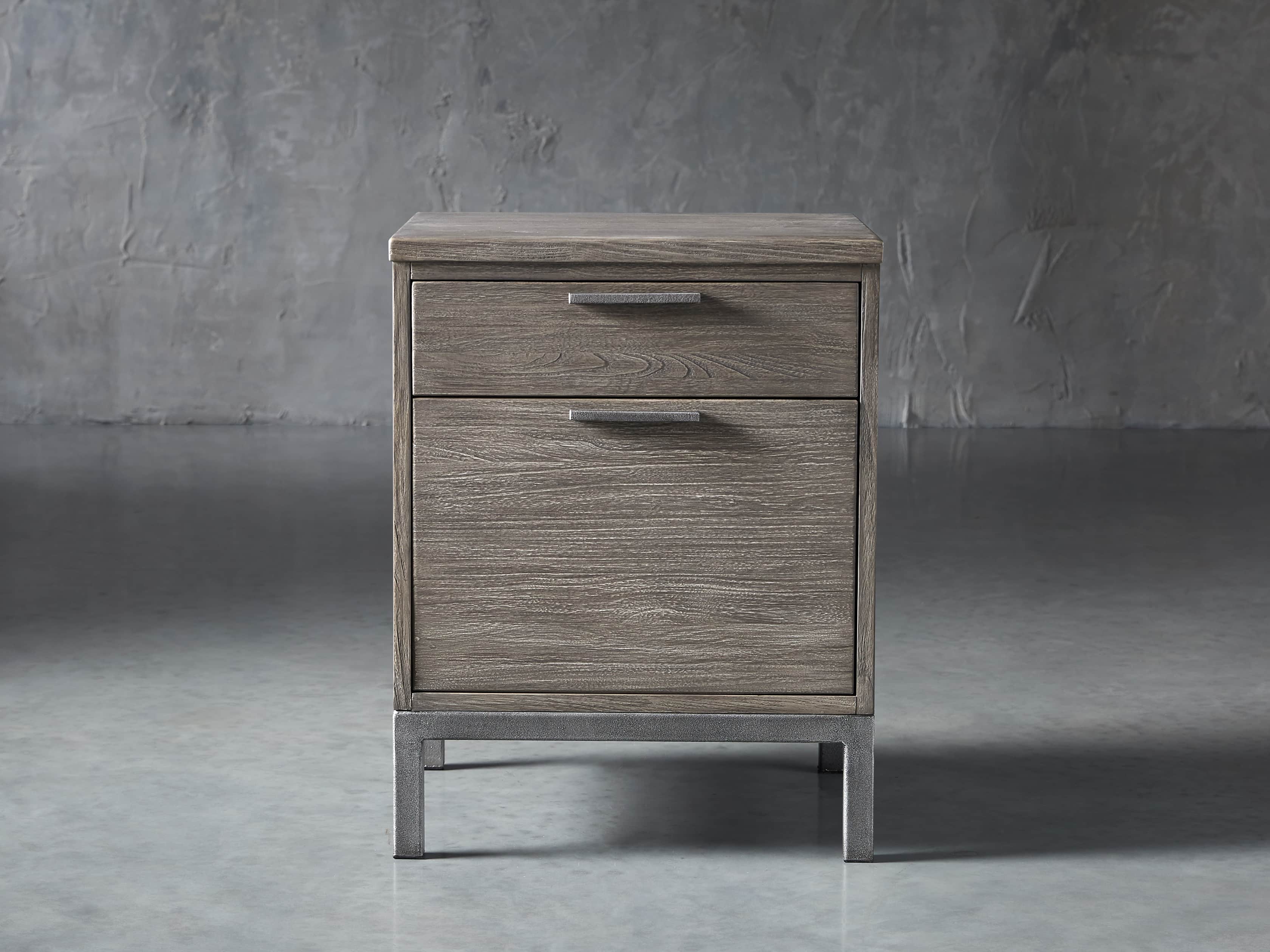 Palmer 19" 2 Drawer File in Stone on Ash