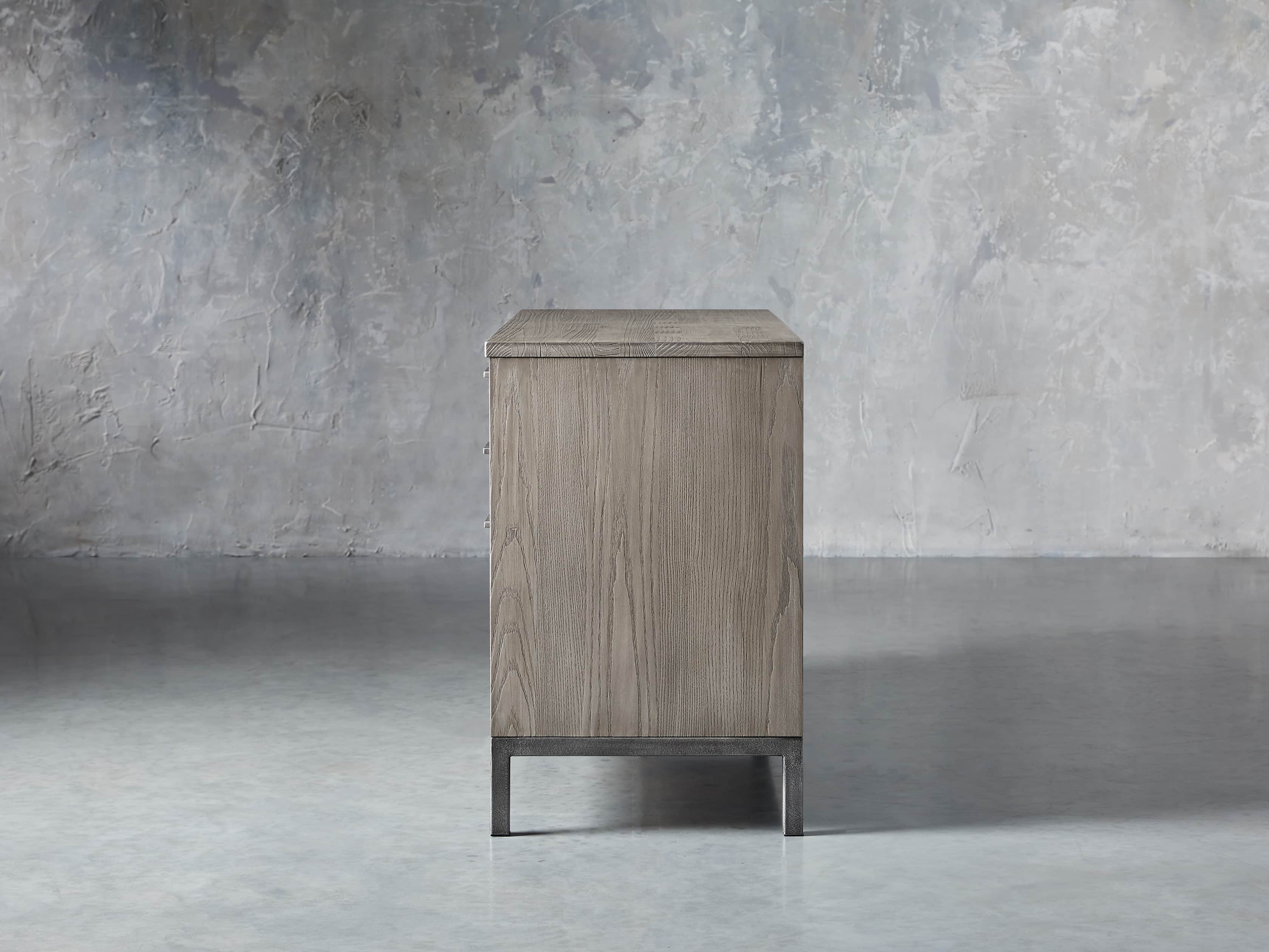 Palmer 56" Credenza in Stone on Ash