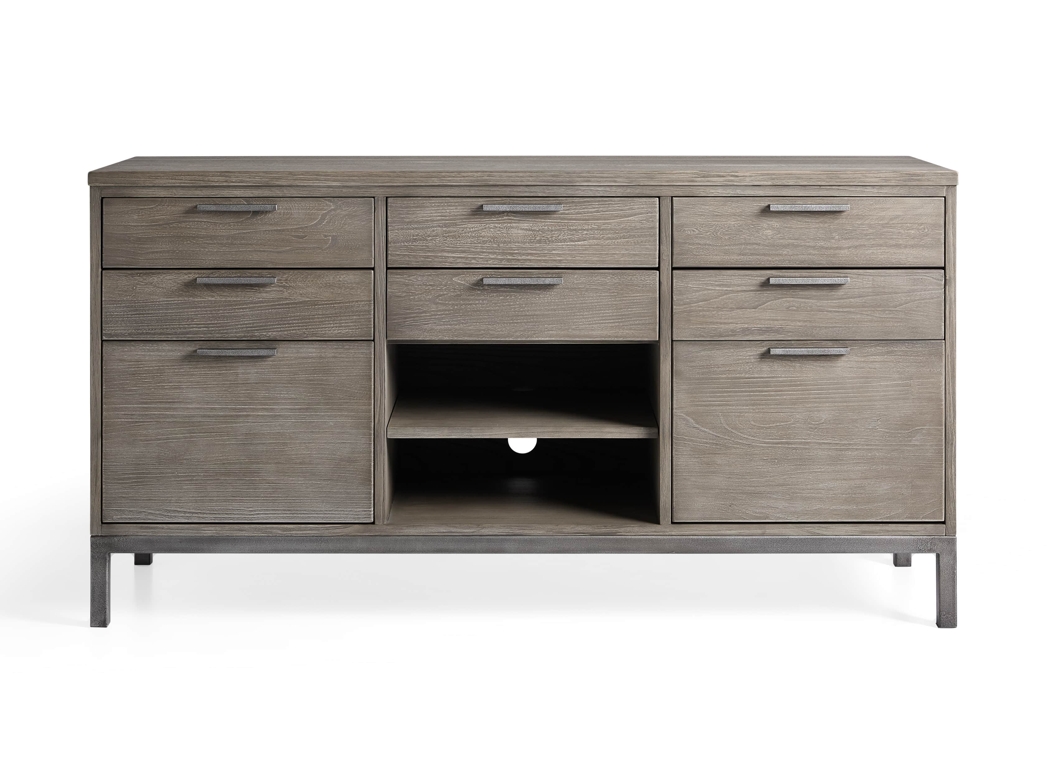 Palmer 56" Credenza in Stone on Ash