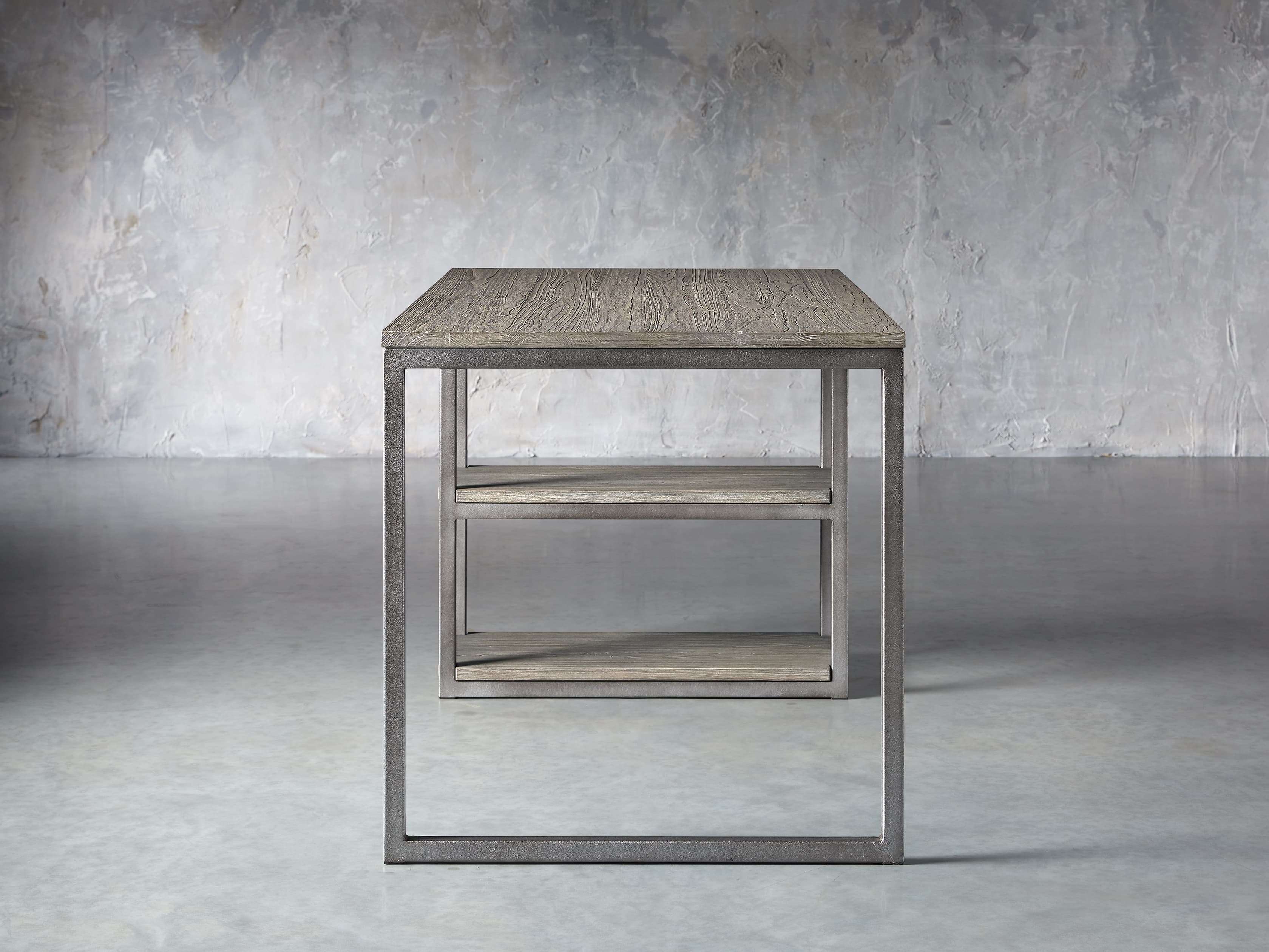 Palmer 58" Desk in Stone on Ash