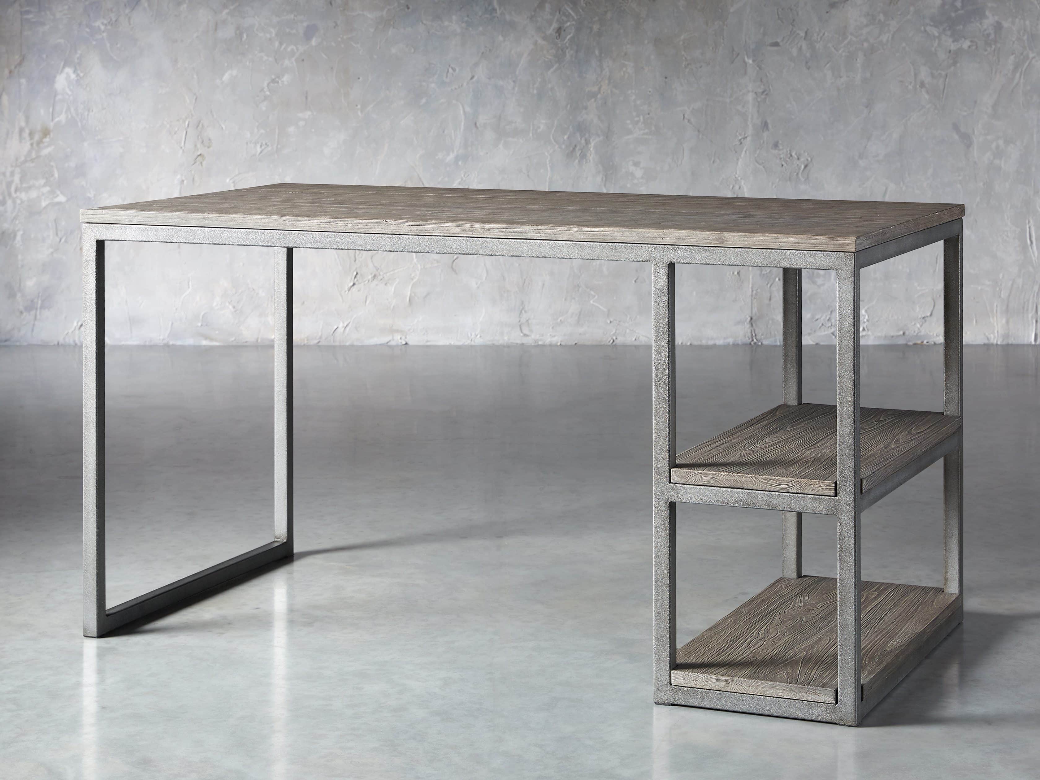 Palmer 58" Desk in Stone on Ash