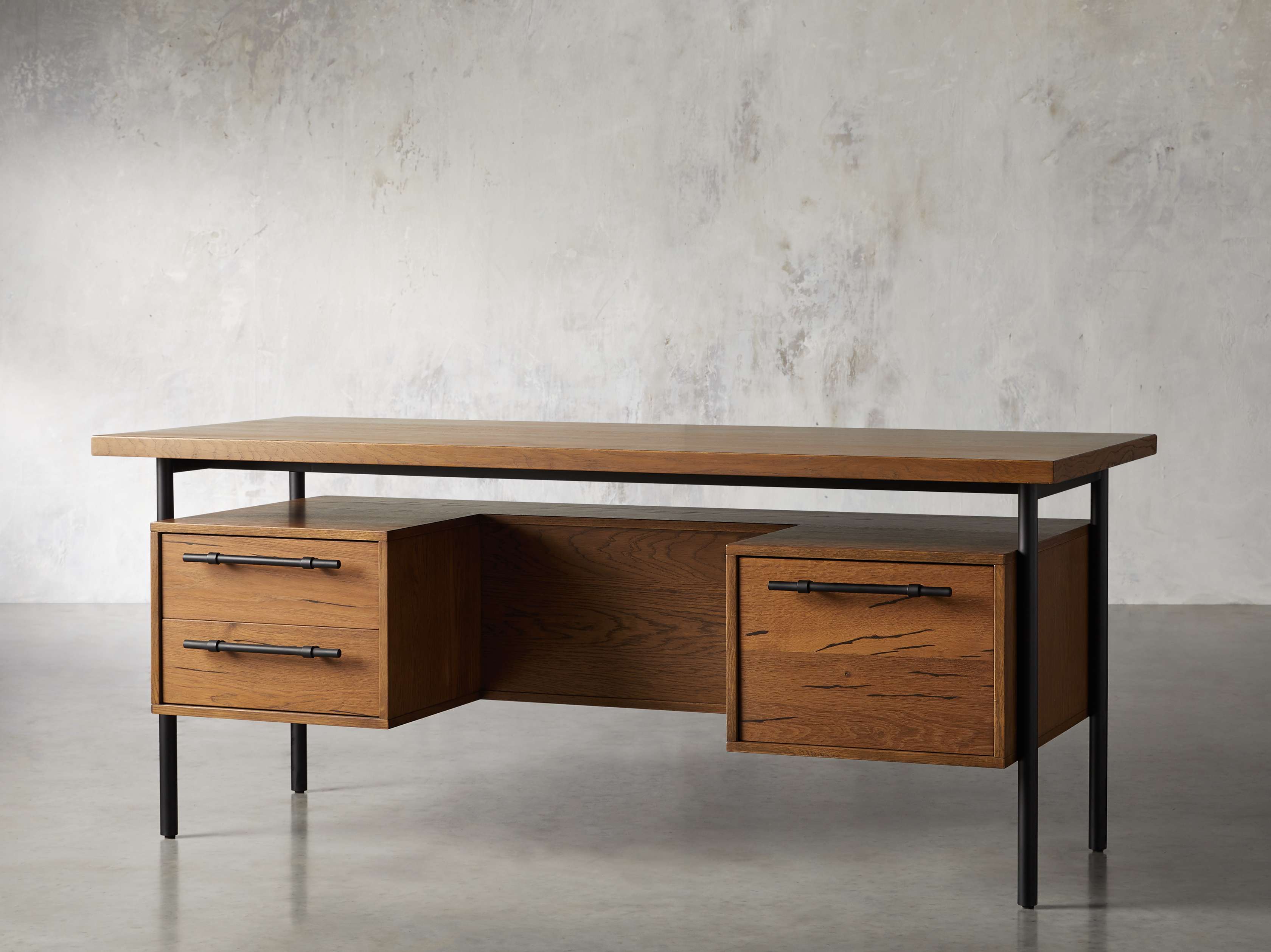 wood office credenza