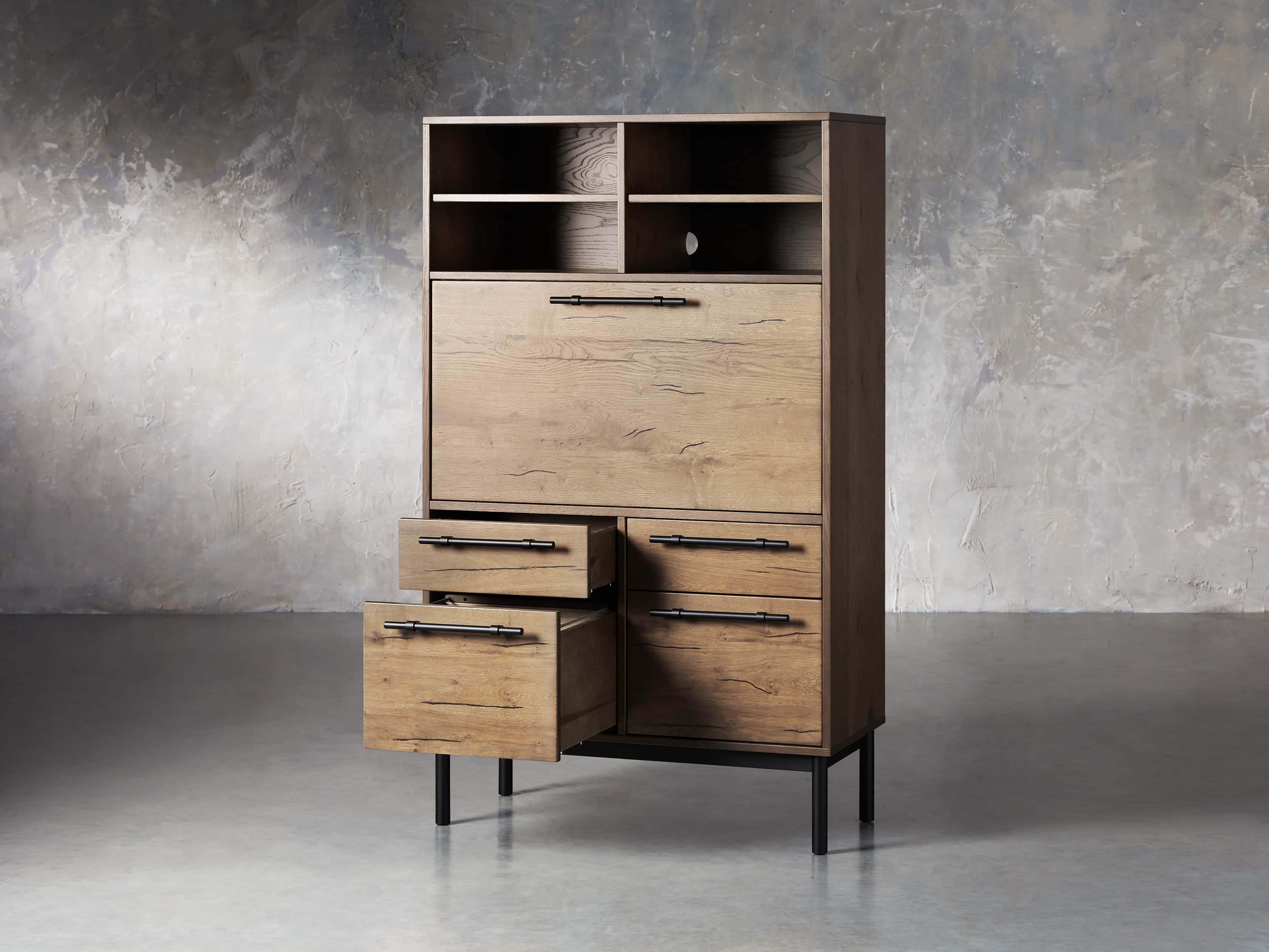 Sullivan 38" Computer Cabinet in Northman Oak