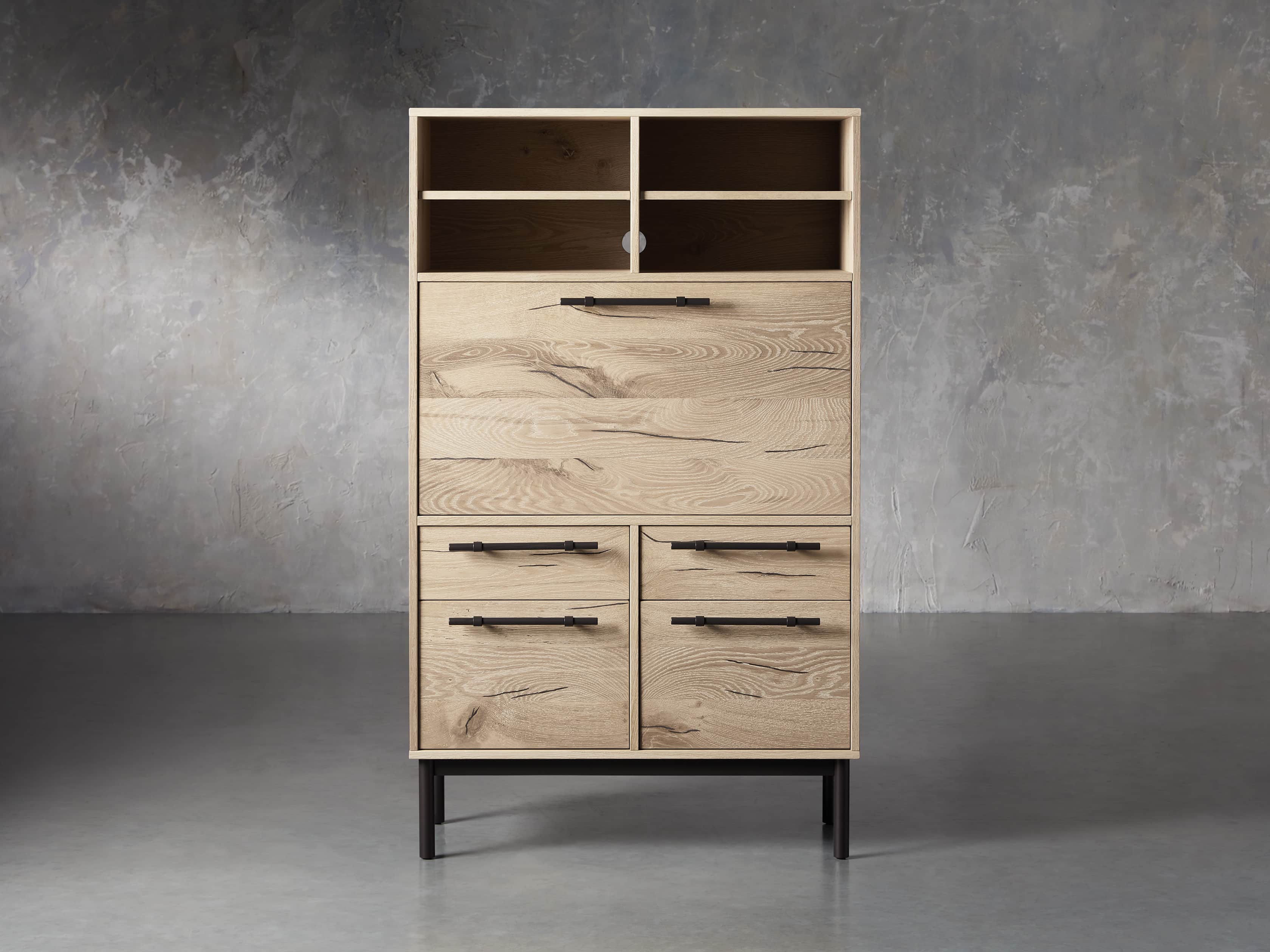 Sullivan Hideaway Desk in Wood in Natural Arhaus