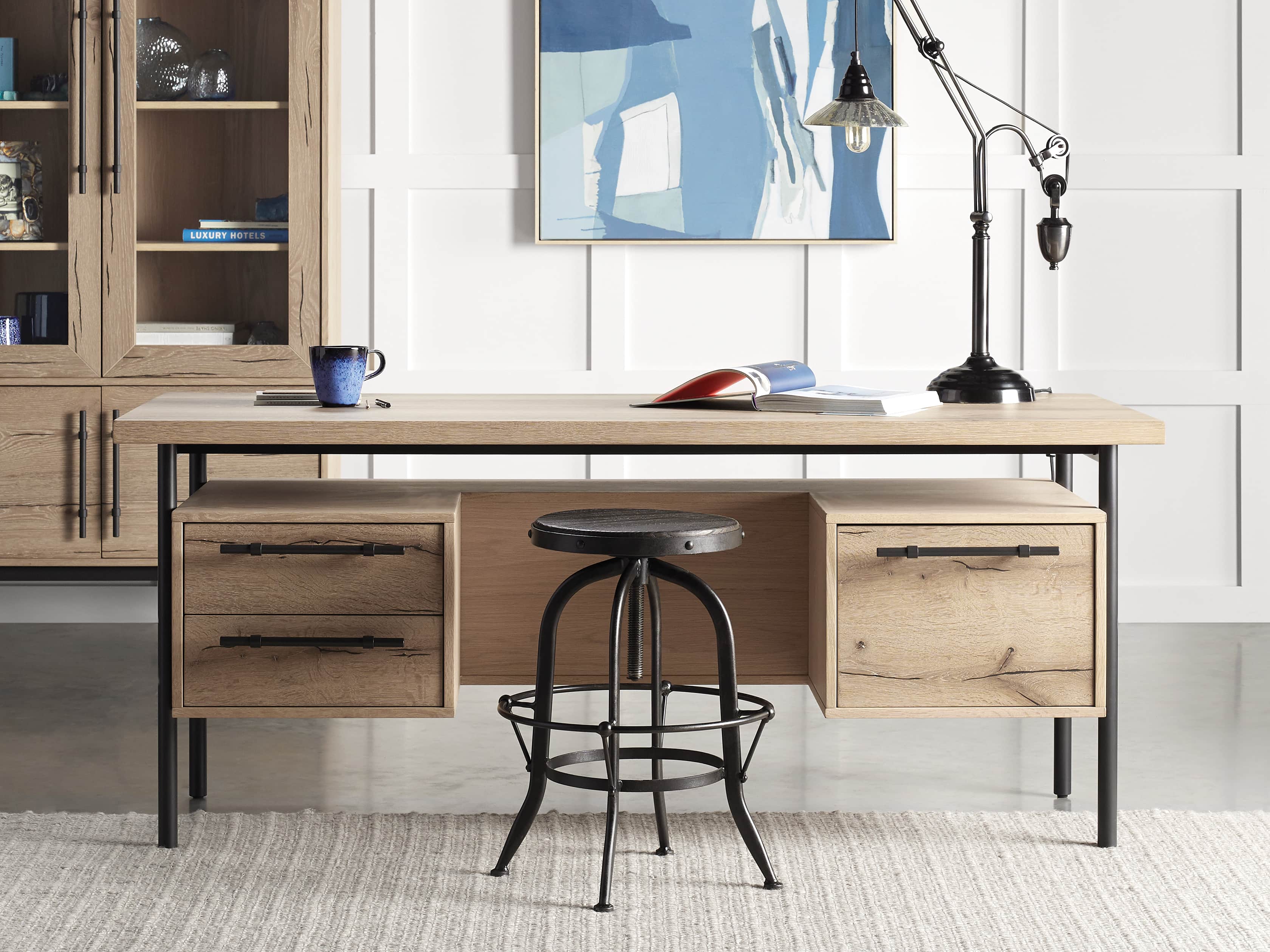 Sullivan 71" Executive Desk in Northman Sable, slide 1 of 11