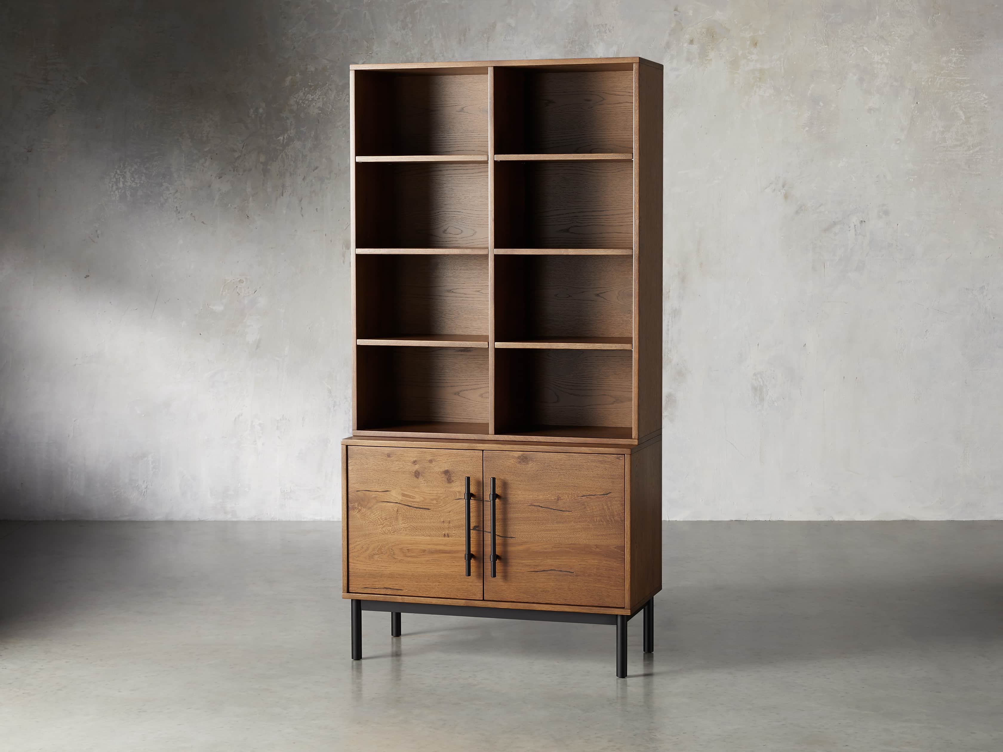 Sullivan Single Bookcase With Cabinet Base | Arhaus