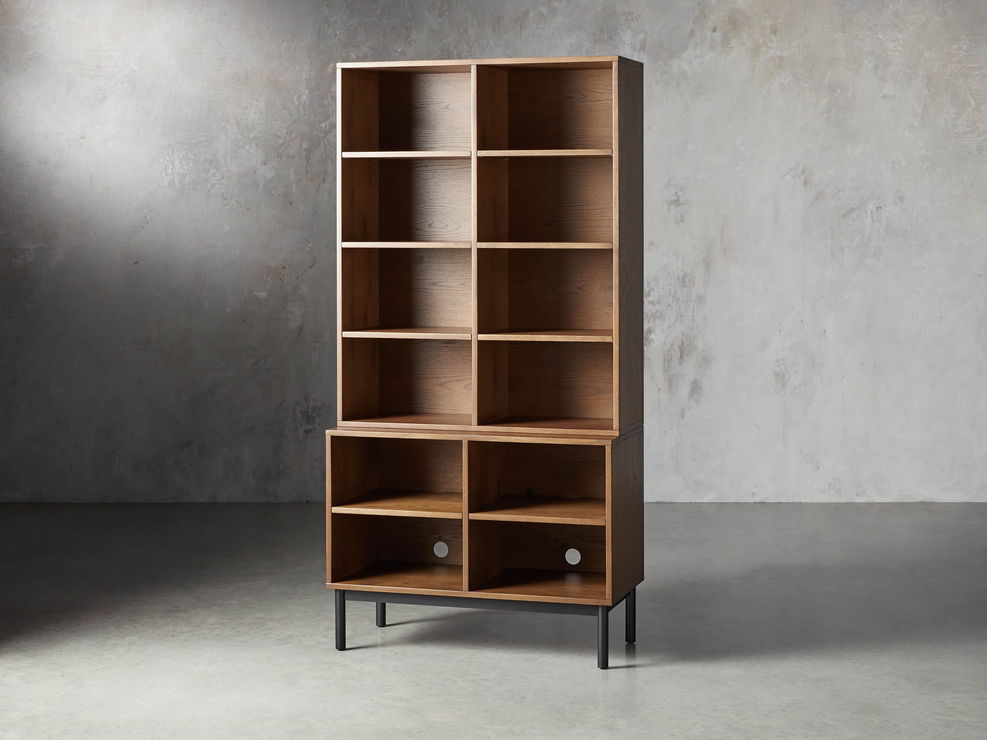 Sullivan 38" Single Bookcase with Open Cabinet Base