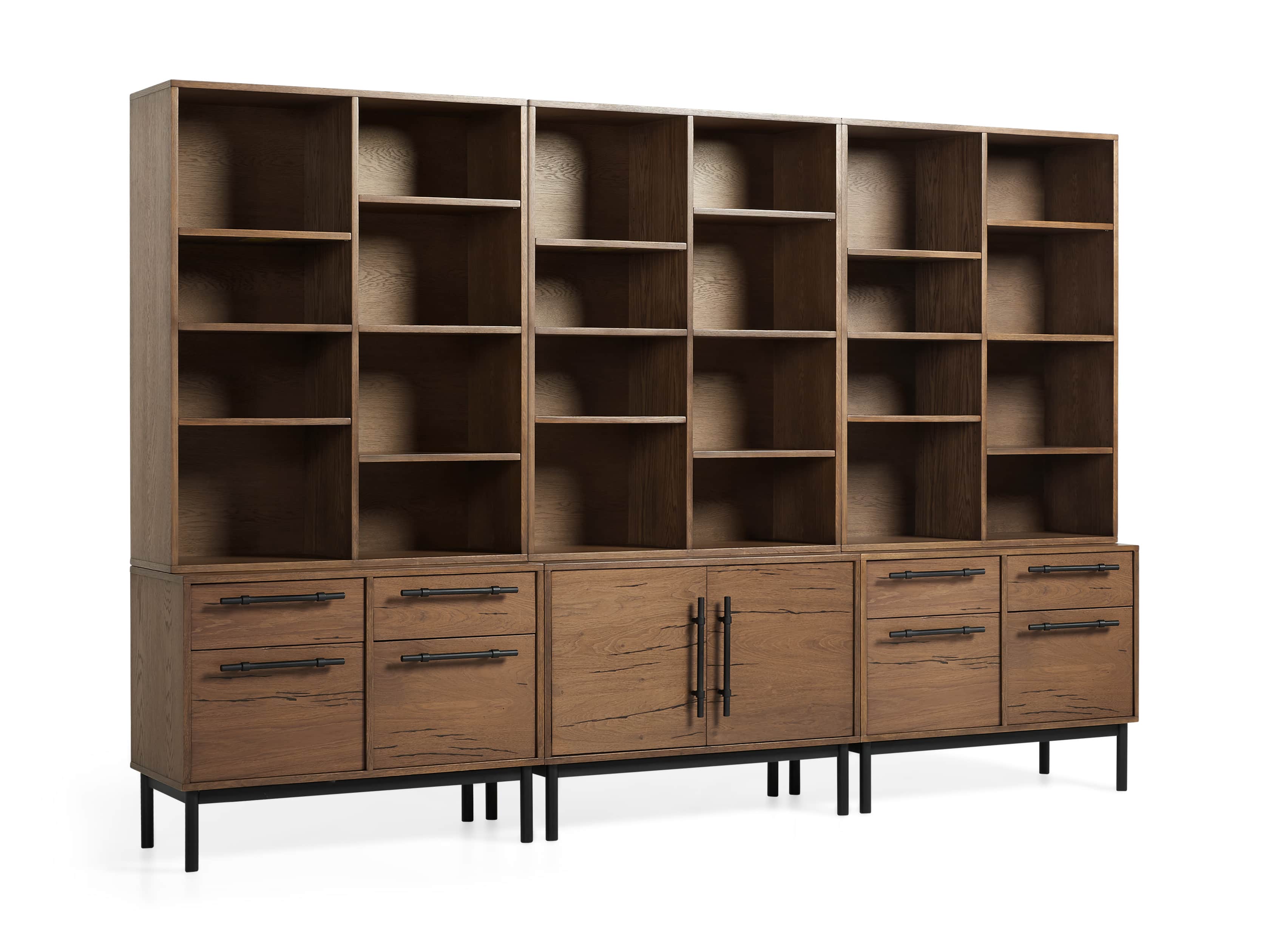 Sullivan 113" Modular Triple Bookcase File, slide 10 of 11