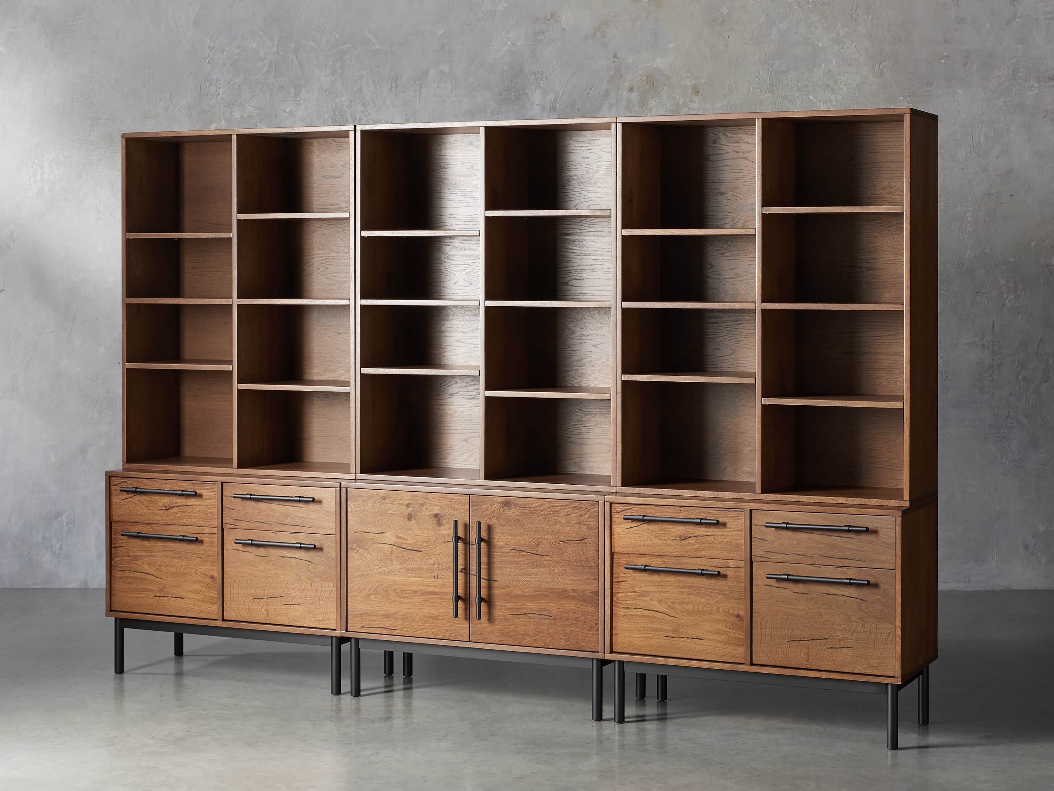 Sullivan 113" Modular Triple Bookcase File, slide 2 of 11