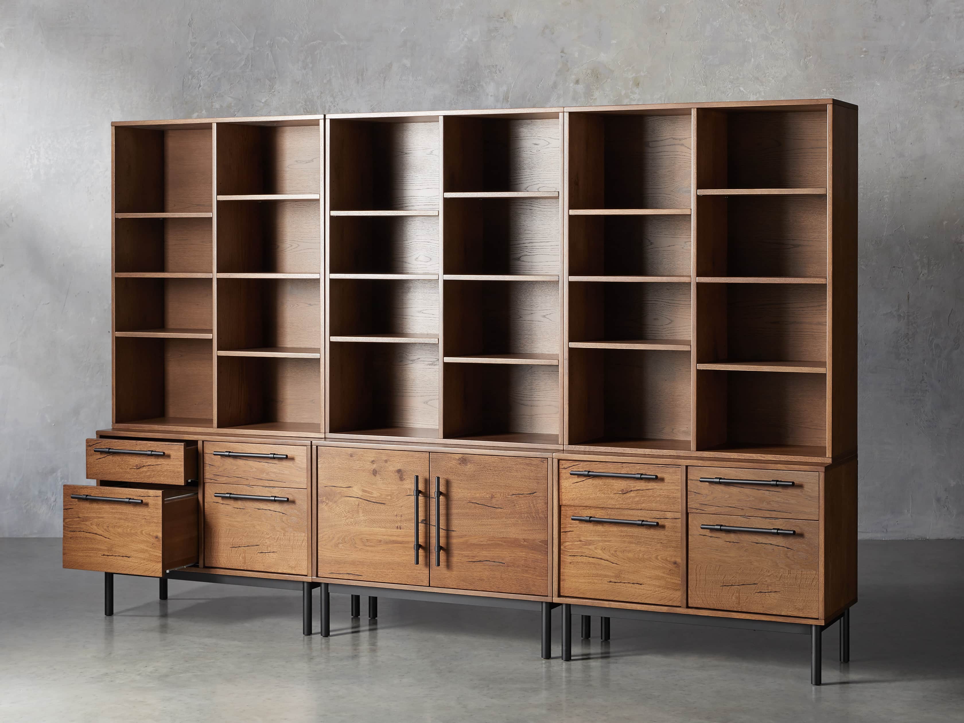 Sullivan 113" Modular Triple Bookcase File, slide 3 of 11