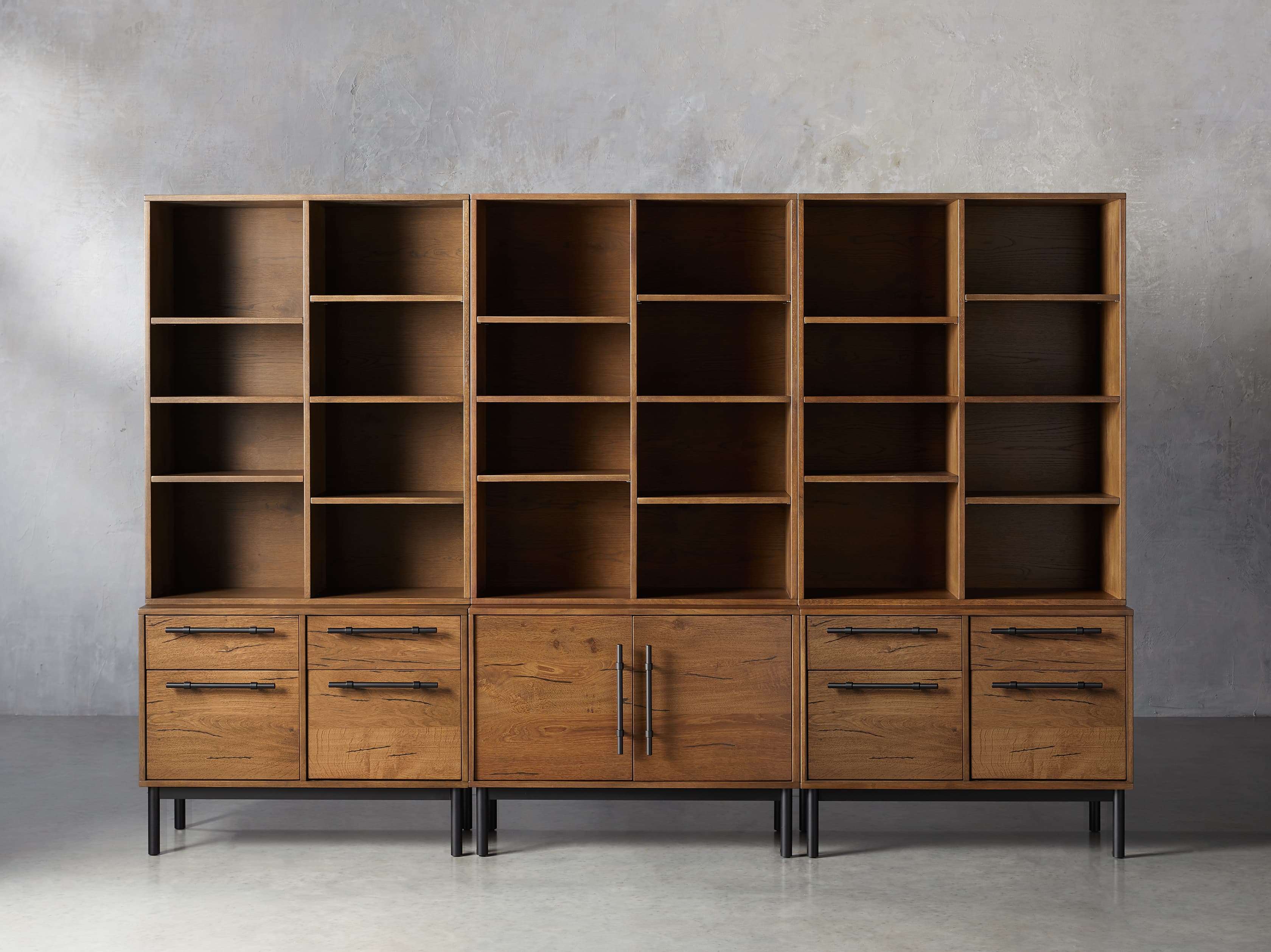 Sullivan 113" Modular Triple Bookcase File, slide 1 of 11